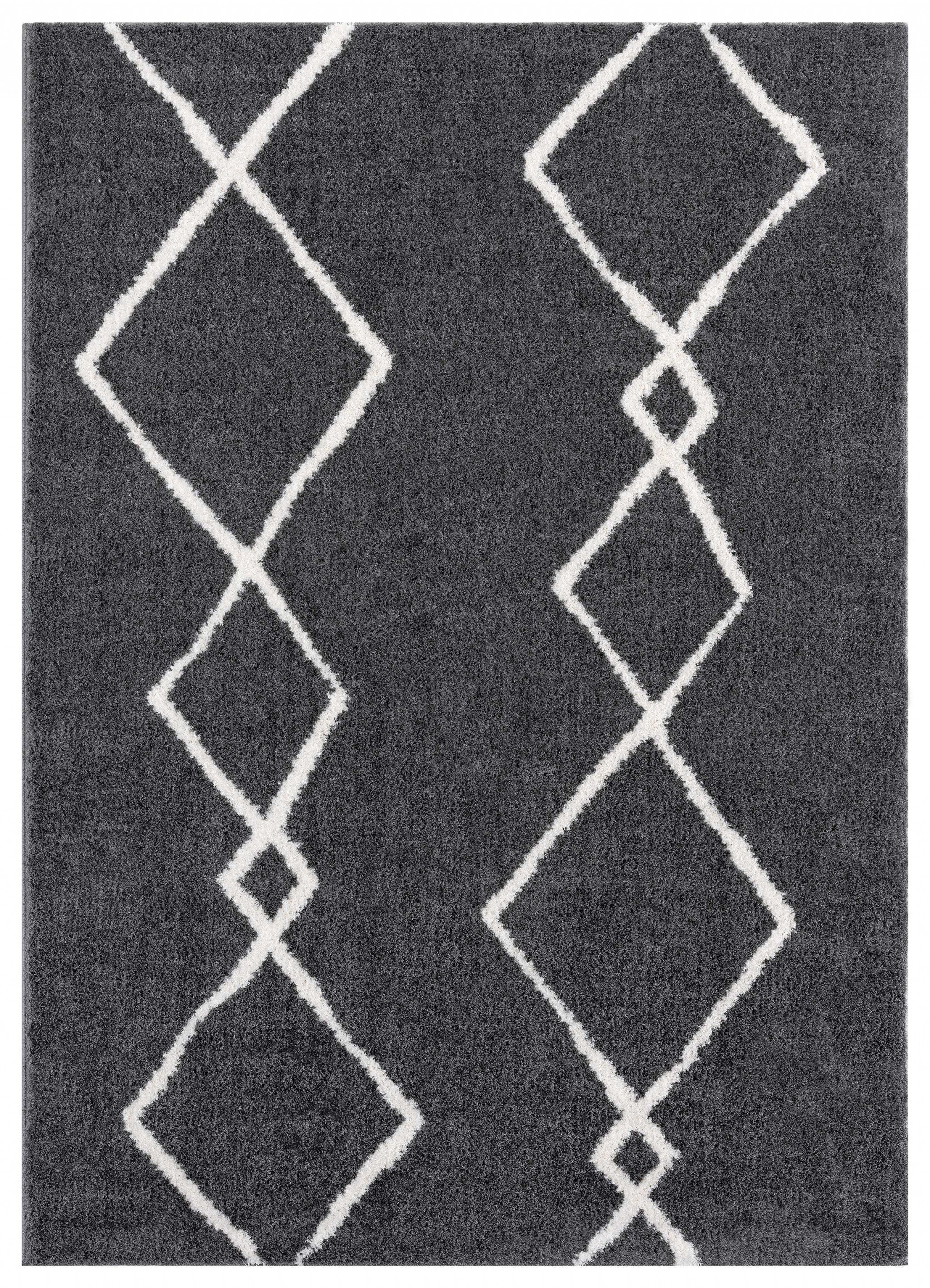 23" x 36" Smoke Microfiber Polyester Accent Rug