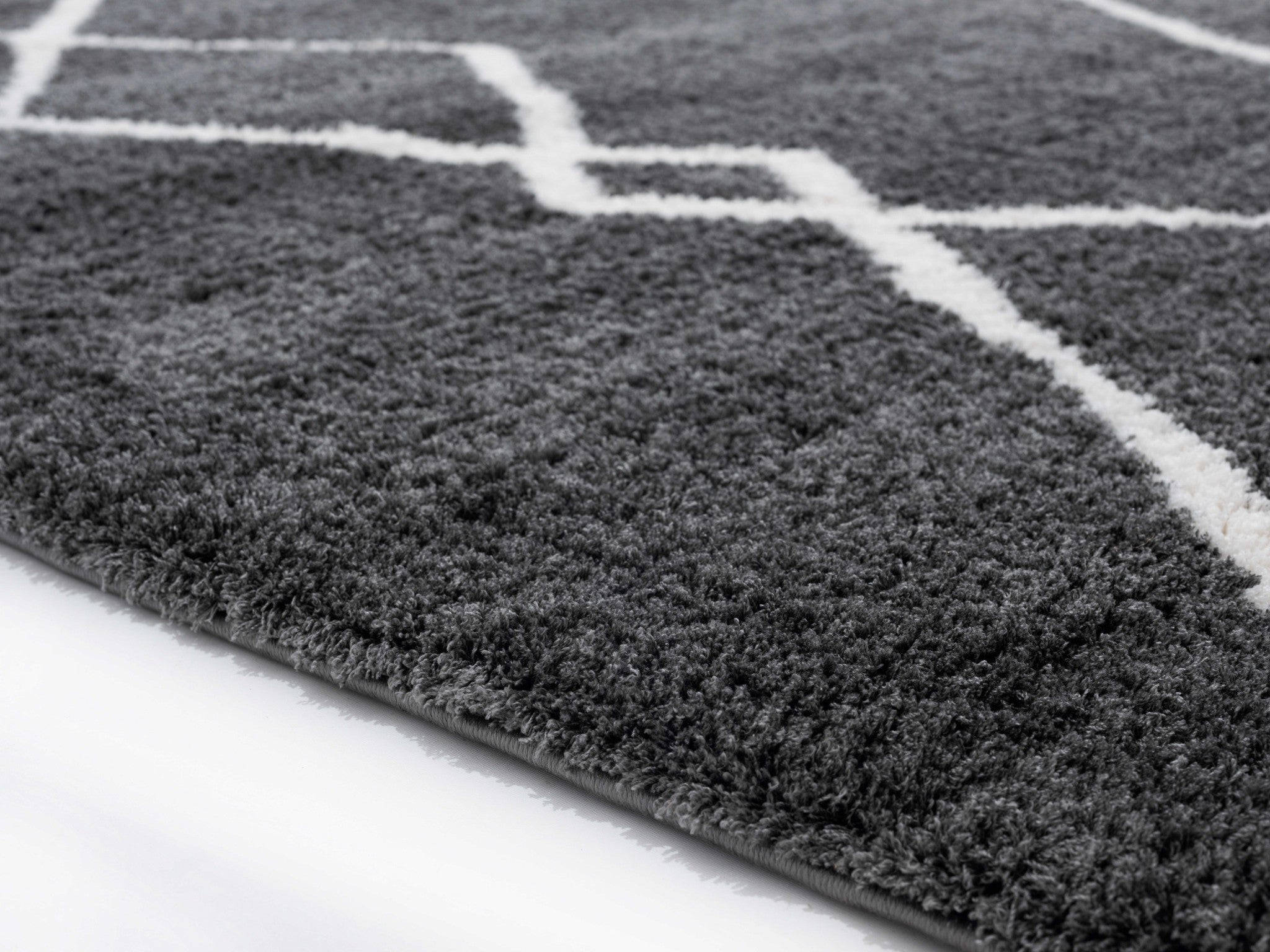 39" x 59" Smoke Microfiber Polyester Mat Rug