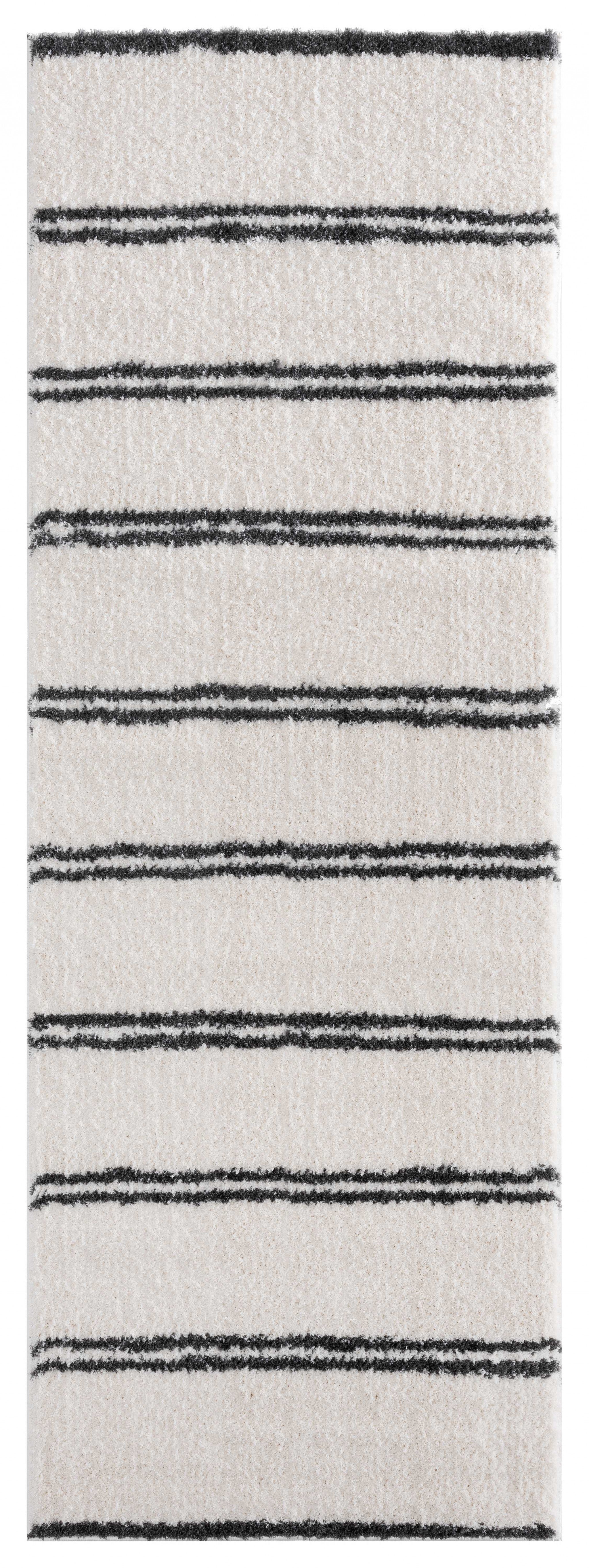31" x 86" White Microfiber Polyester Runner Rug