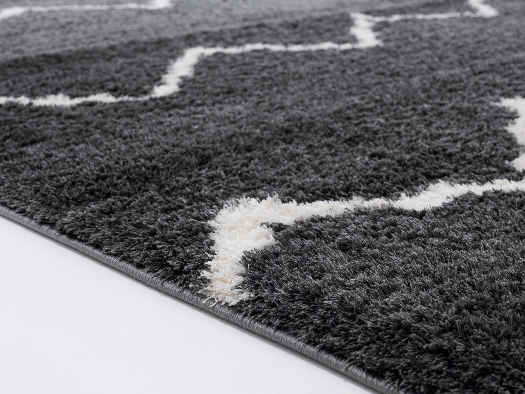 39" x 59" Smoke Microfiber Polyester Mat Rug