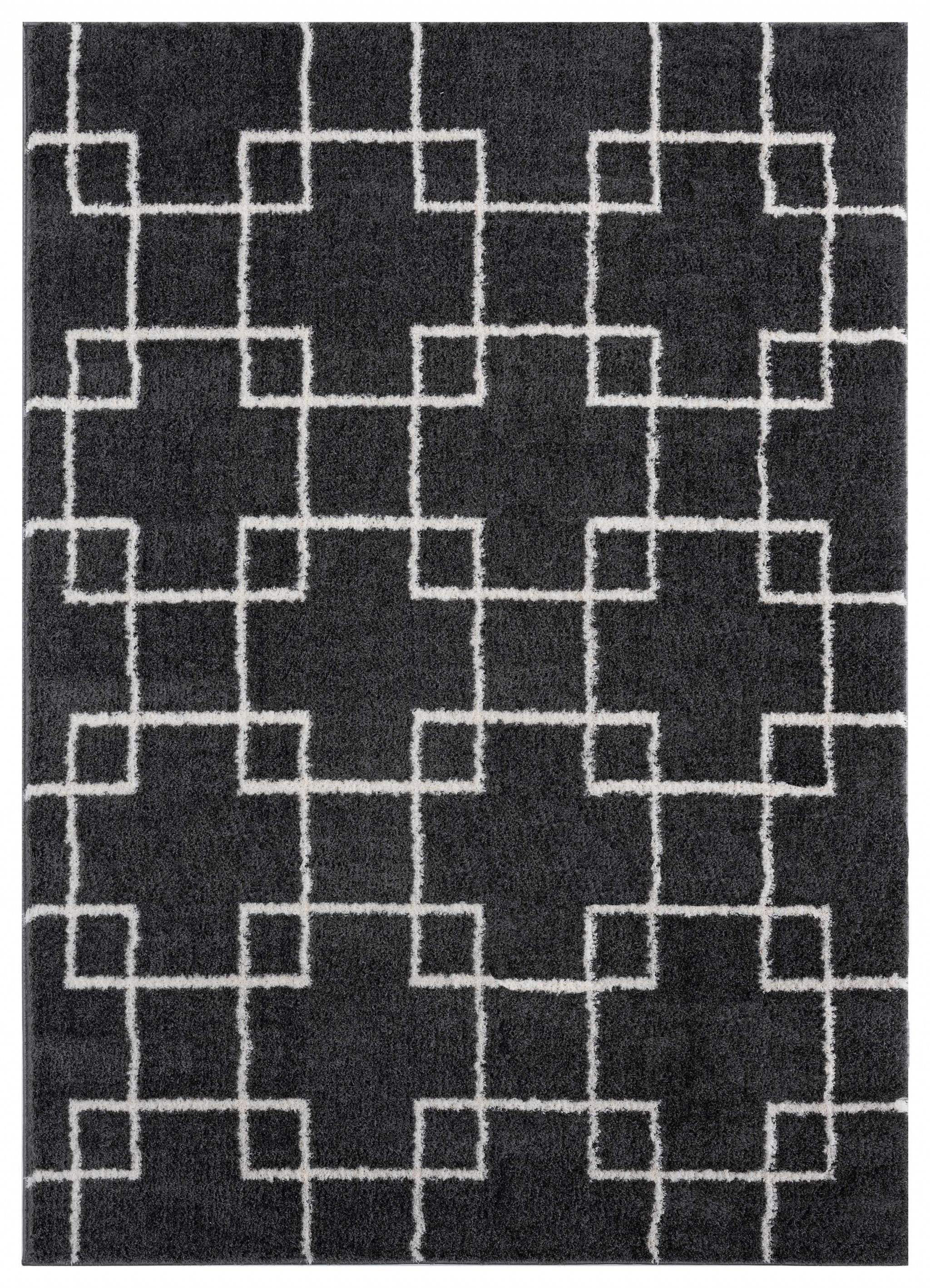 39" x 59" Smoke Microfiber Polyester Mat Rug