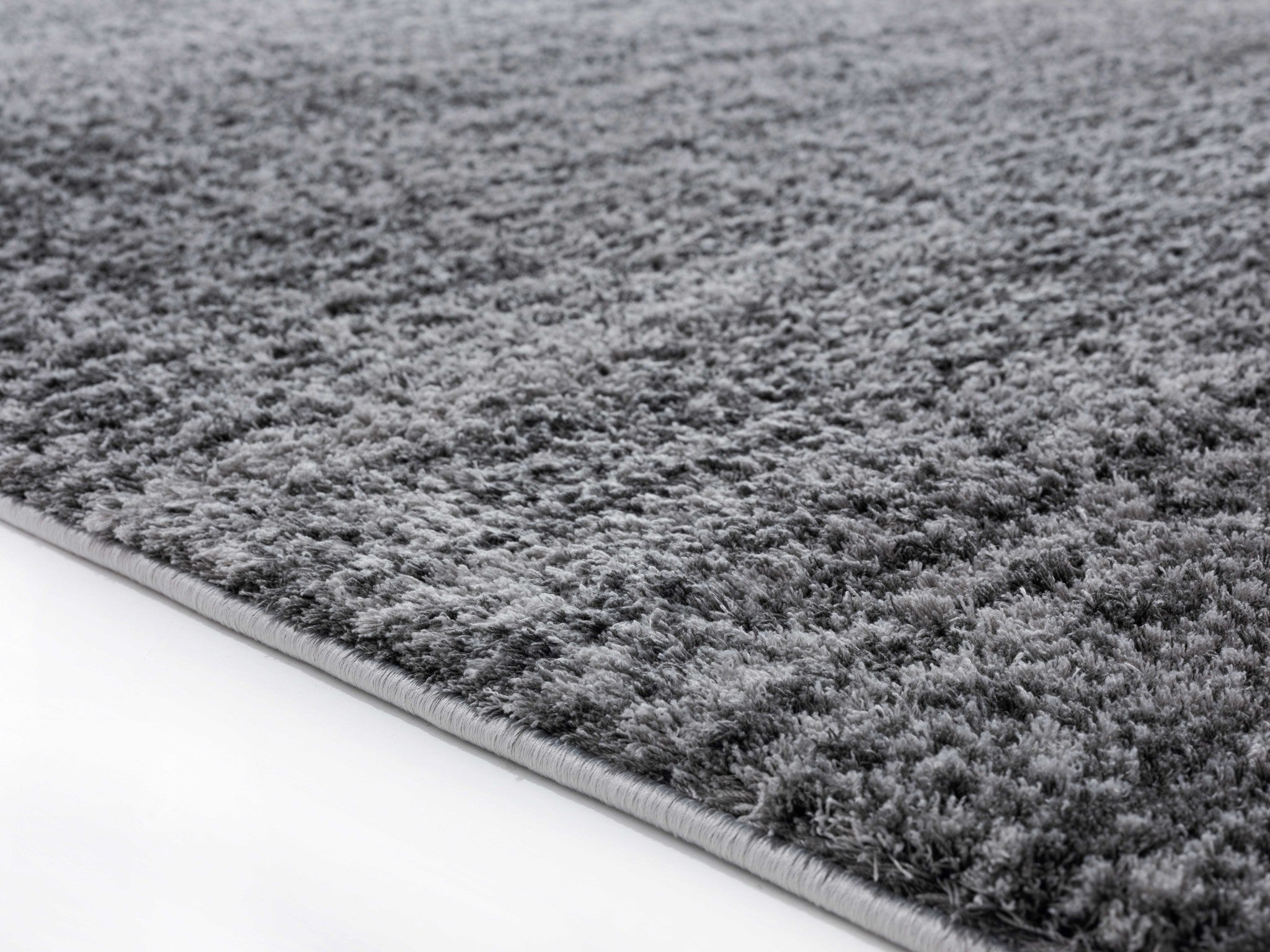 63" x 86" Smoke Microfiber Polyester Area Rug