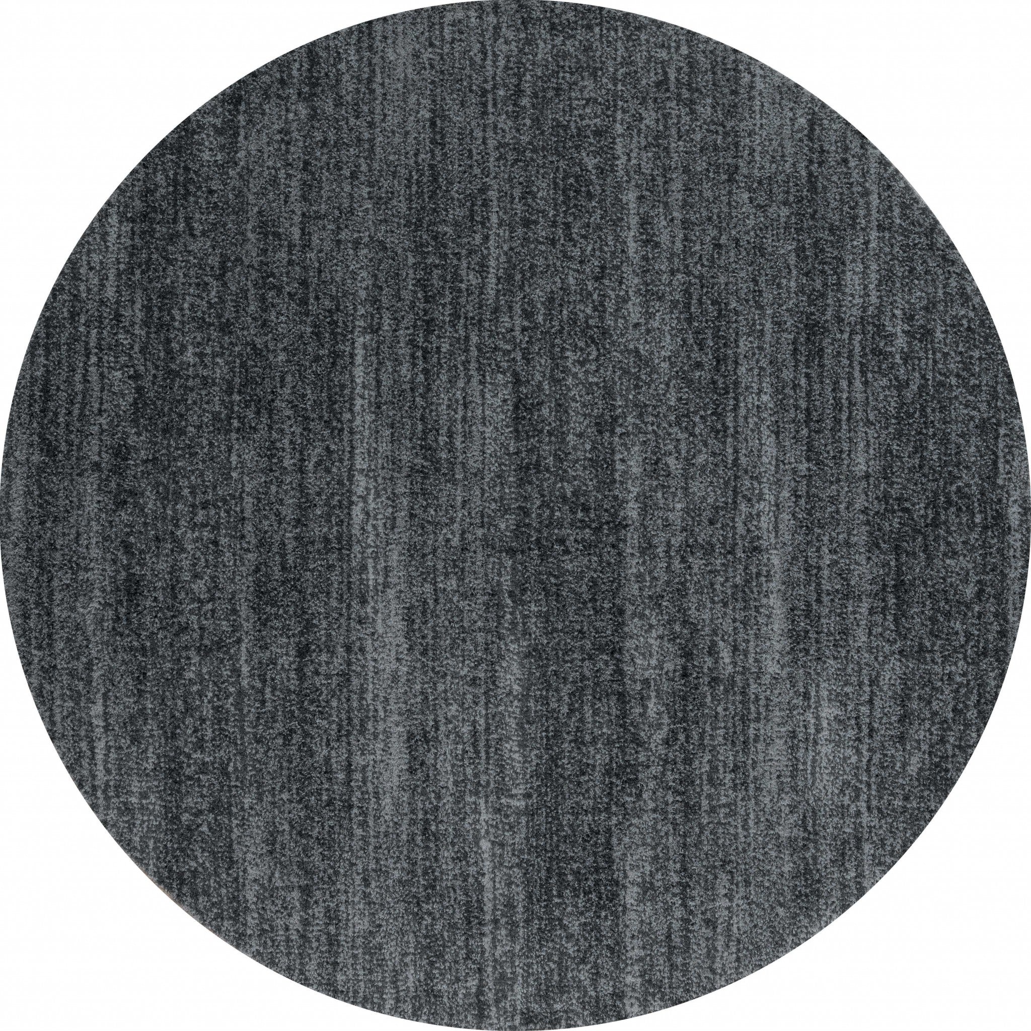 94" x 94" Smoke Microfiber Polyester Round Rug
