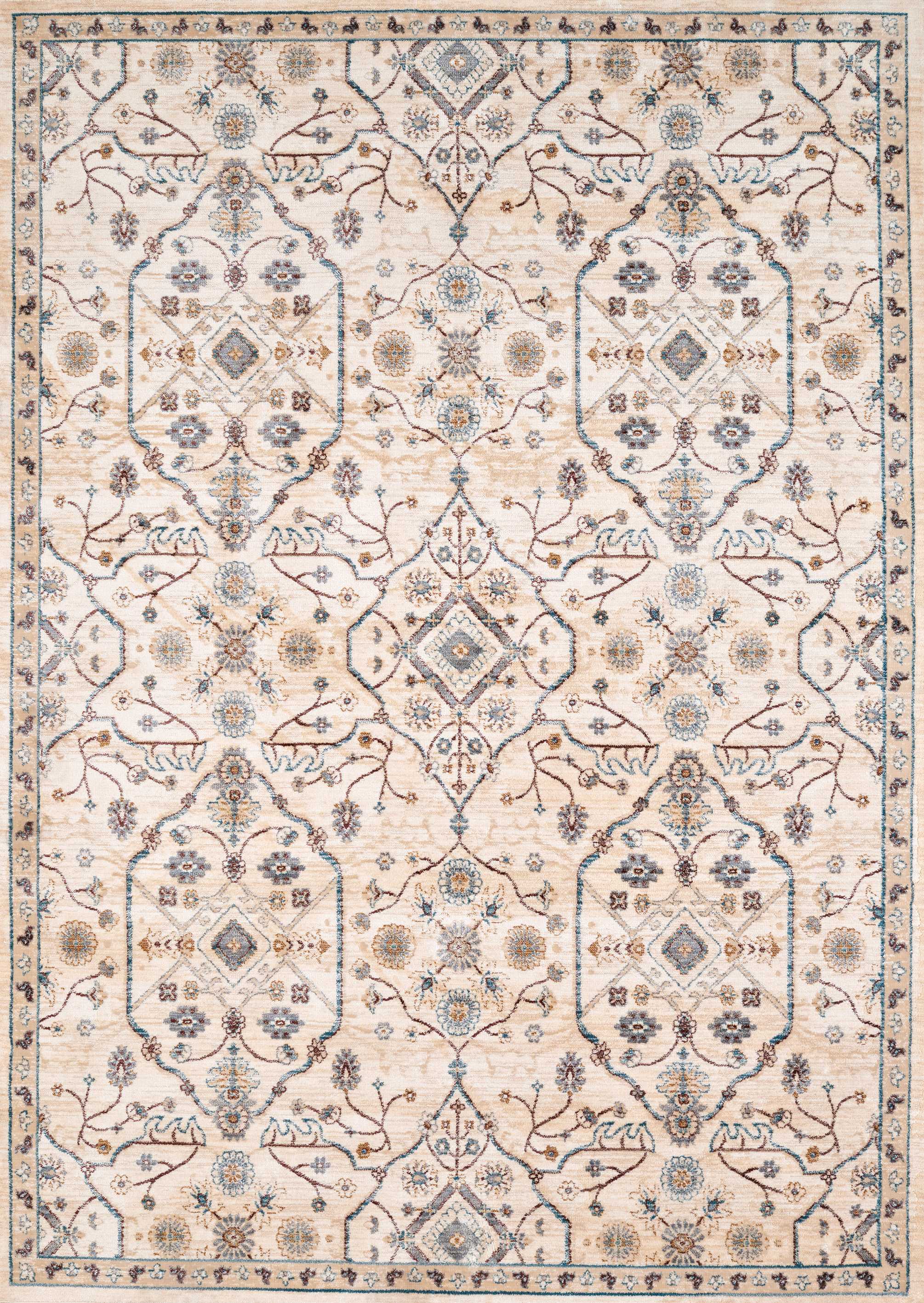 150" x 180" x 0.21" Bone Polyester Rug