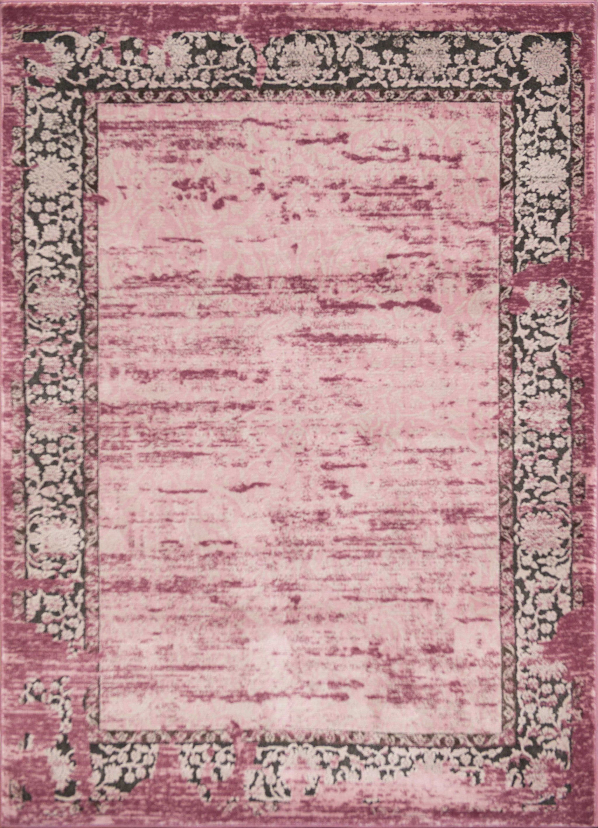 63" x 84" Mauve Polypropylene / Polyester Area Rug