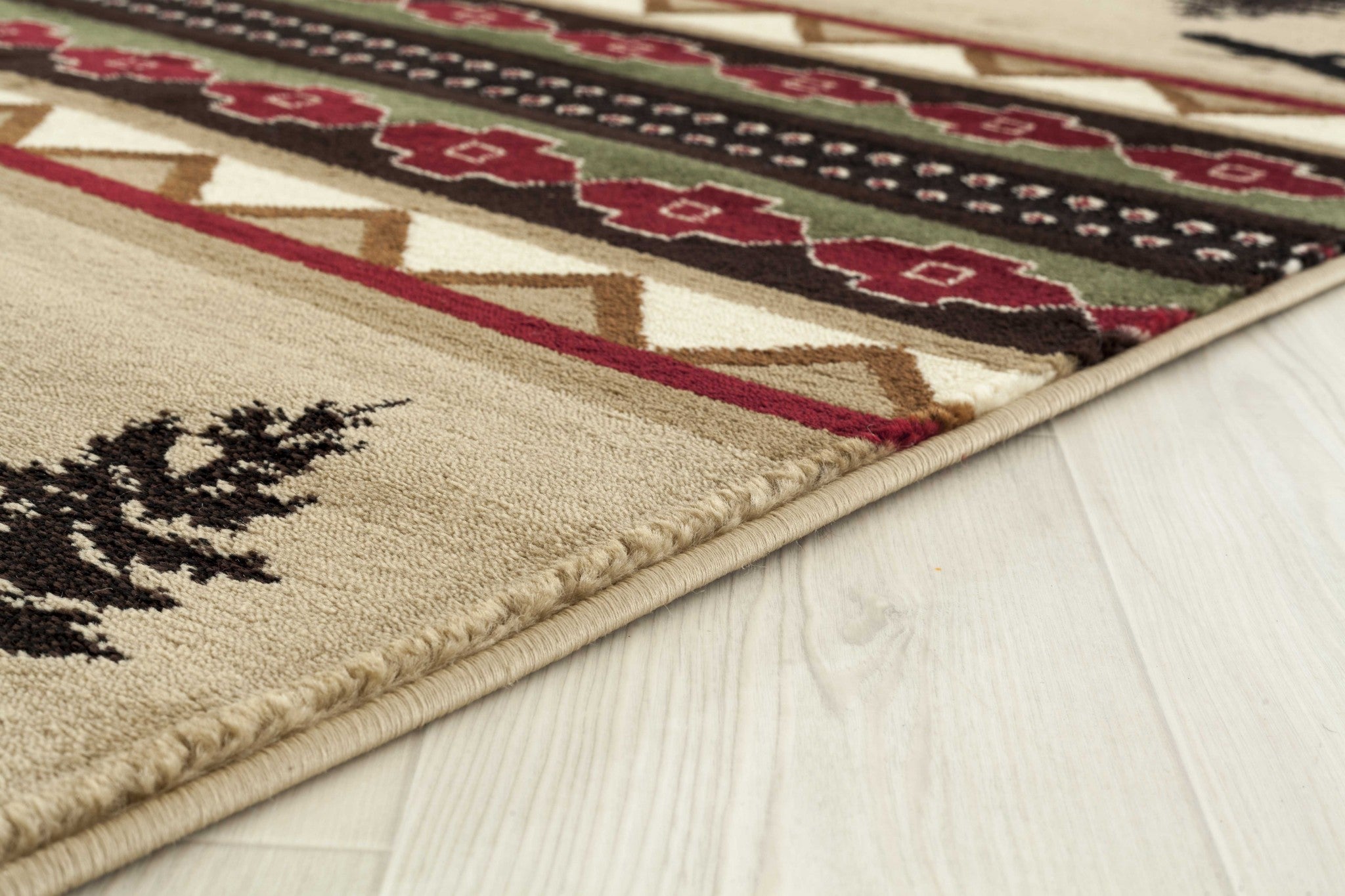 94" x 126" Beige Polypropylene Oversize Rug