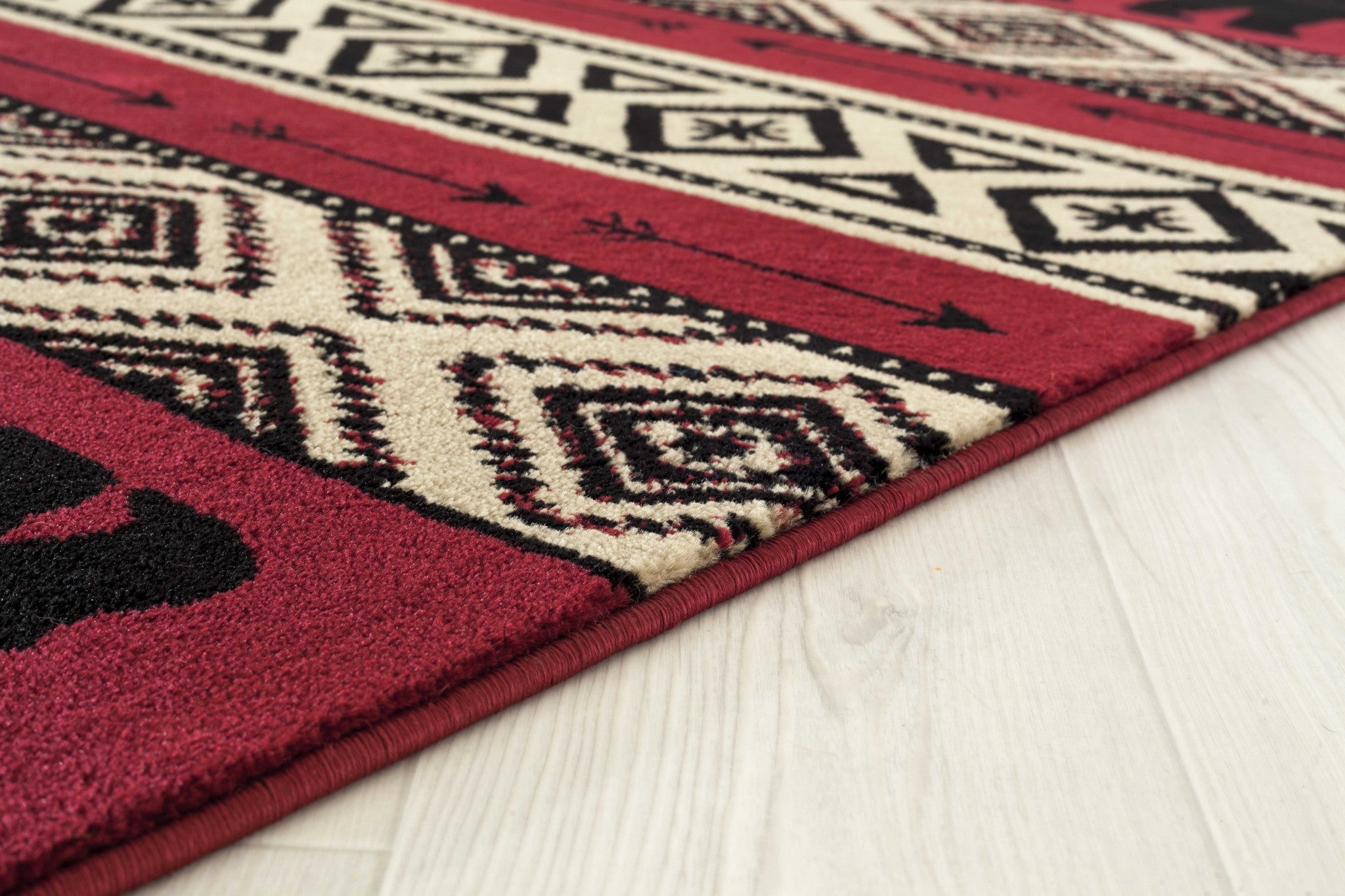 23" x 86" Red Polypropylene Runner Rug