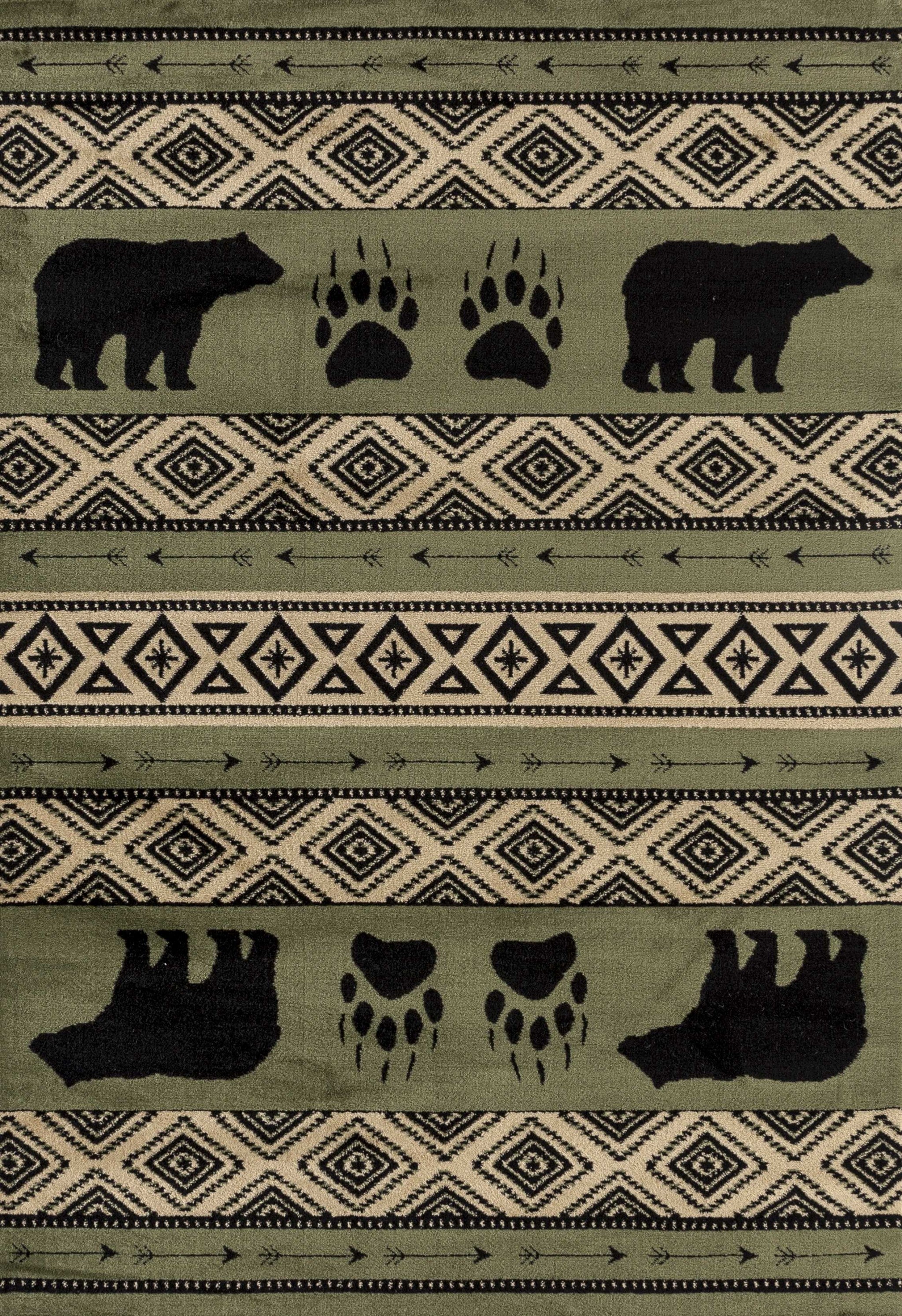 22" x 36" Green Polypropylene Mat Rug