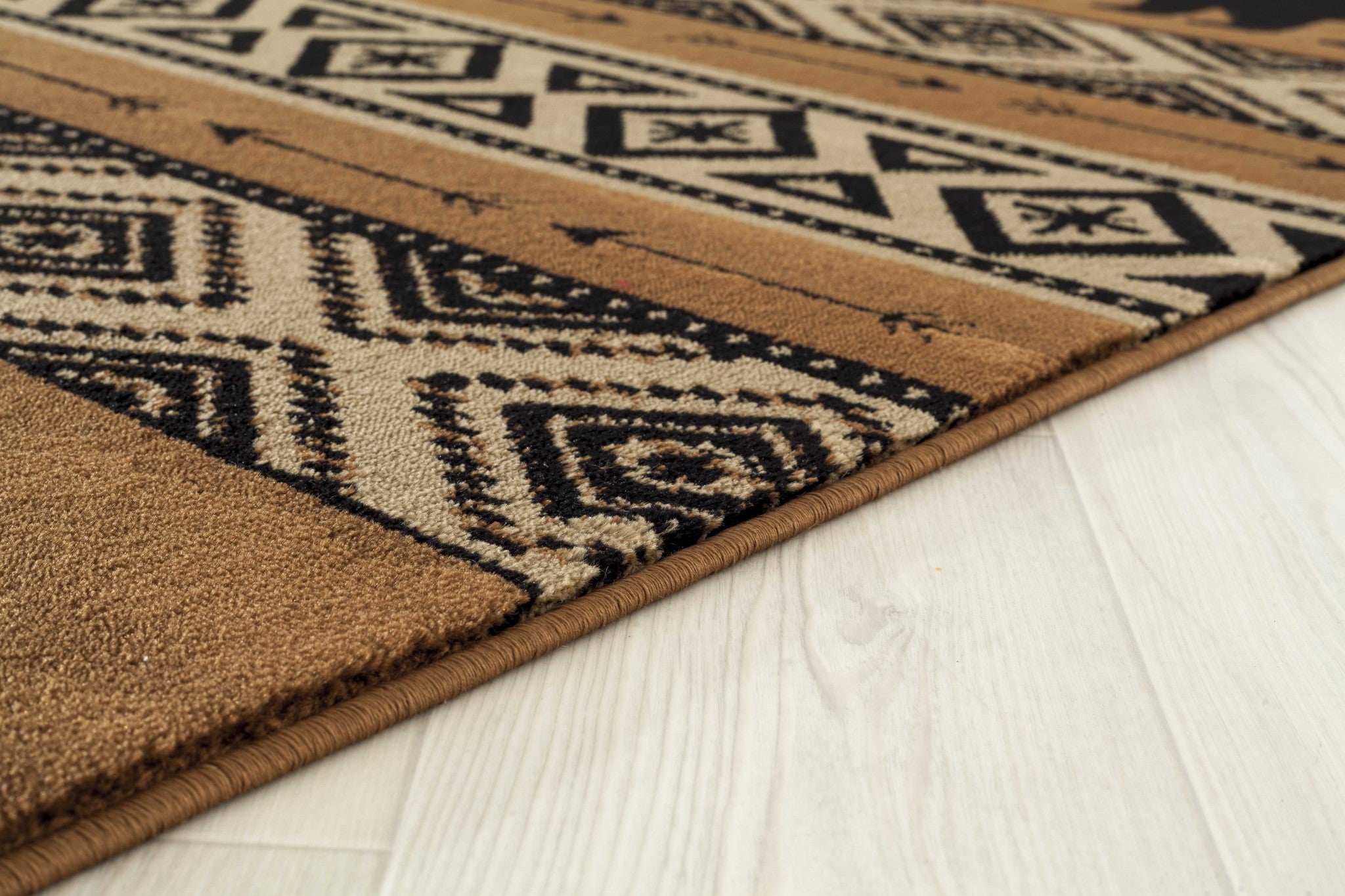 94" x 126" Brown Polypropylene Oversize Rug