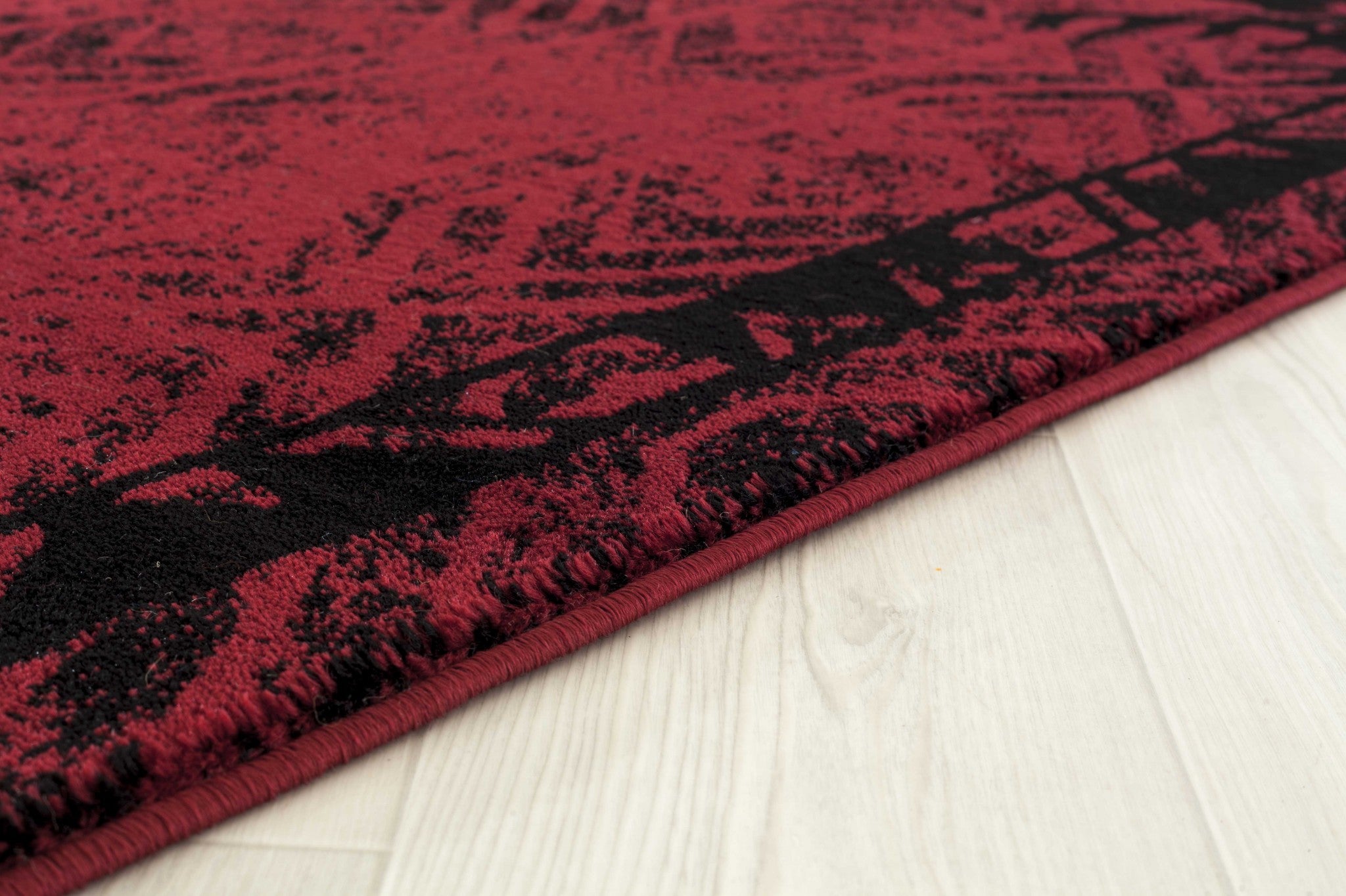 23" x 86" Red Polypropylene Runner Rug