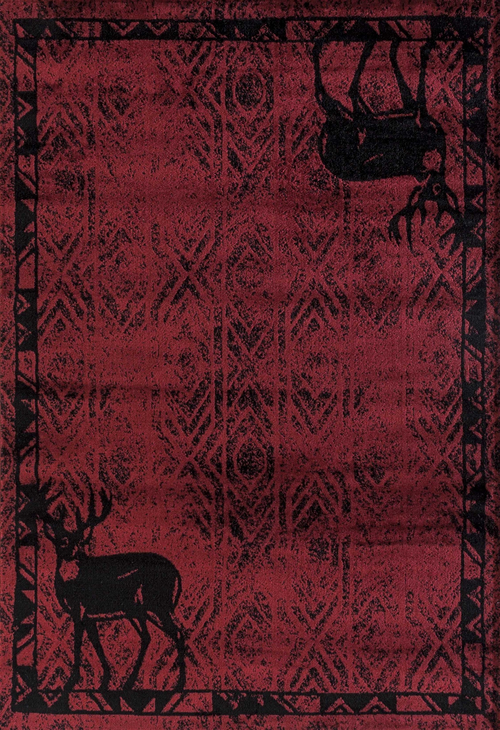 94" x 126" Red Polypropylene Oversize Rug