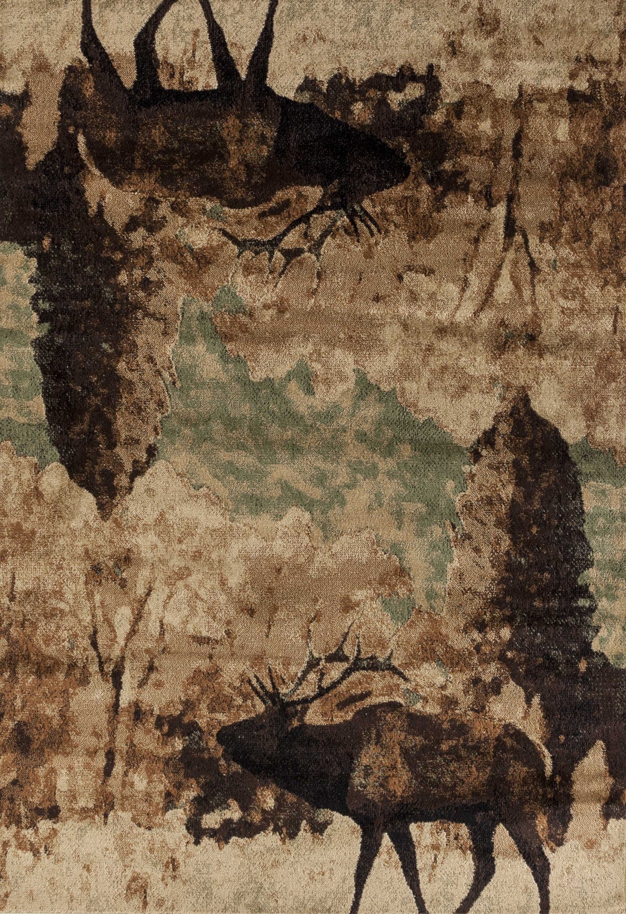 63" x 86" Multicolor Polypropylene Area Rug