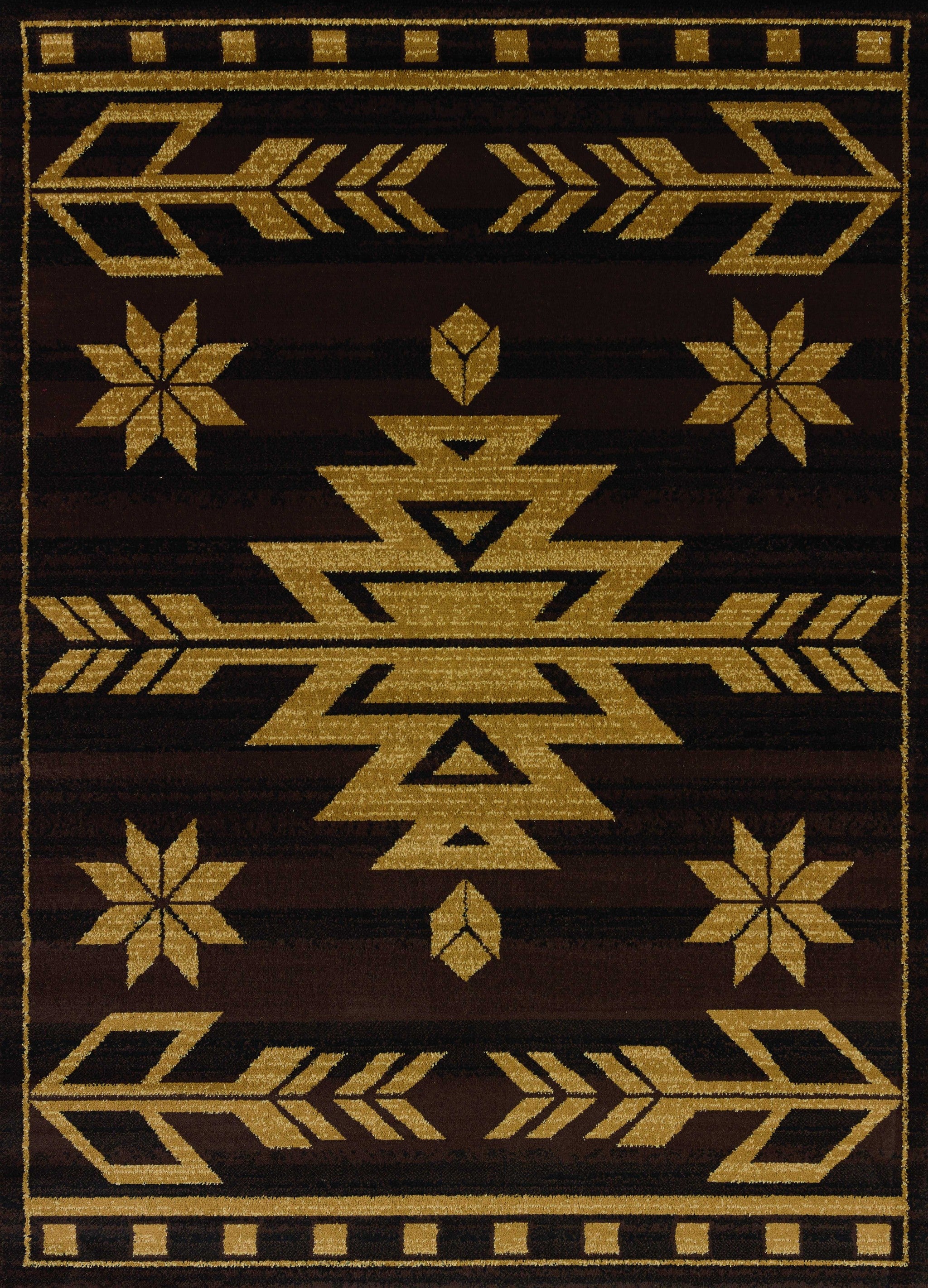 22" x 86" Brown Polypropylene Runner Rug