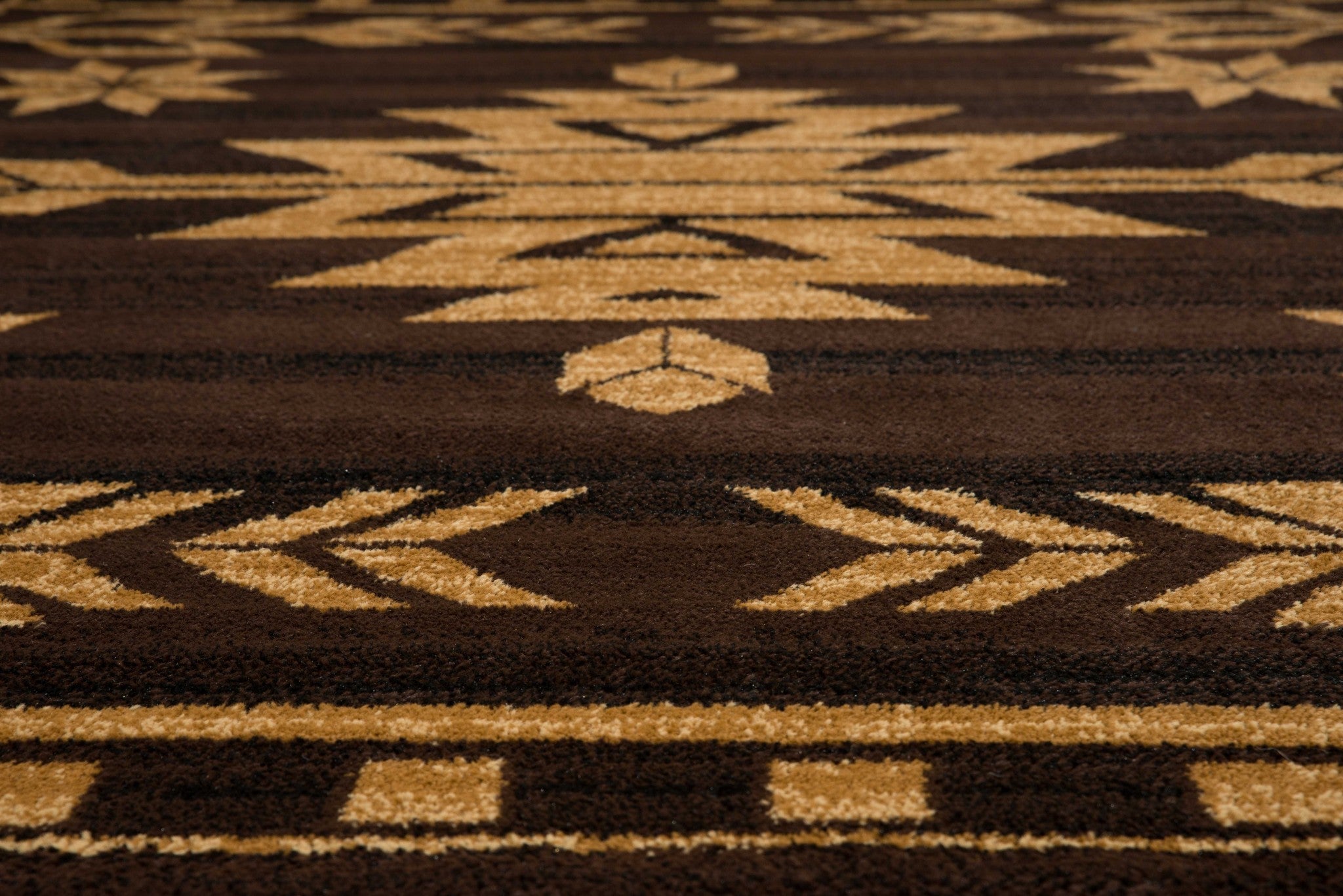 22" x 86" Brown Polypropylene Runner Rug