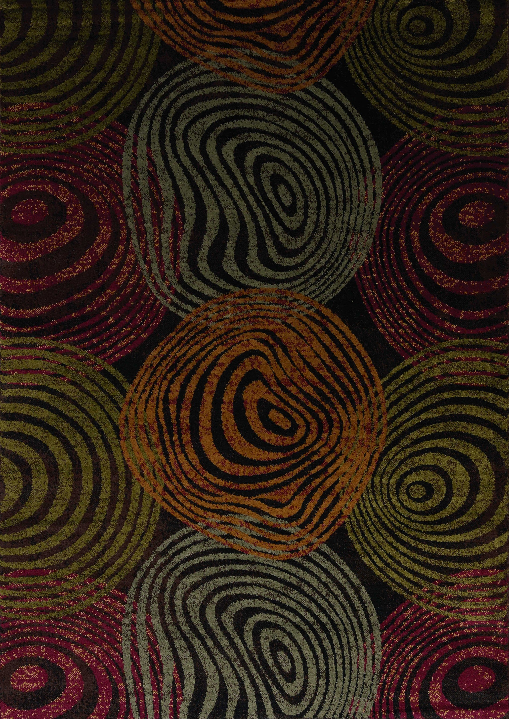 63" x 86" Multicolor Polypropylene Area Rug