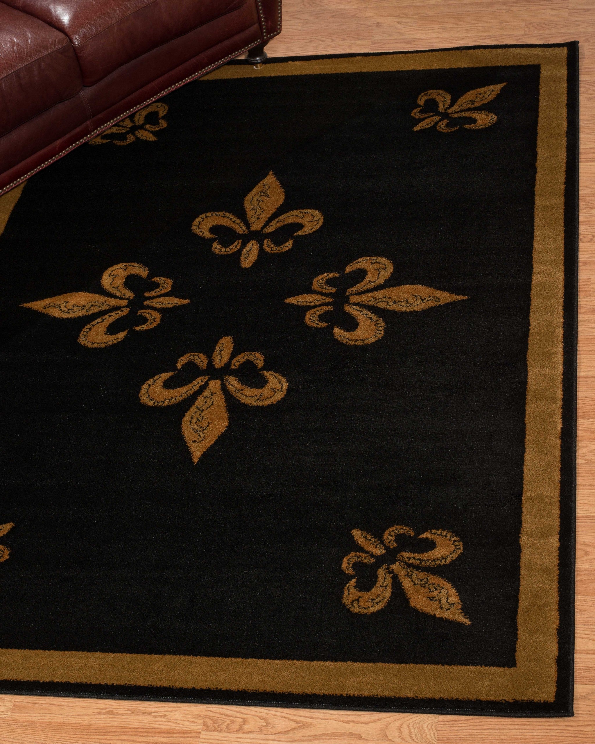 22" x 86" Black Polypropylene Runner Rug