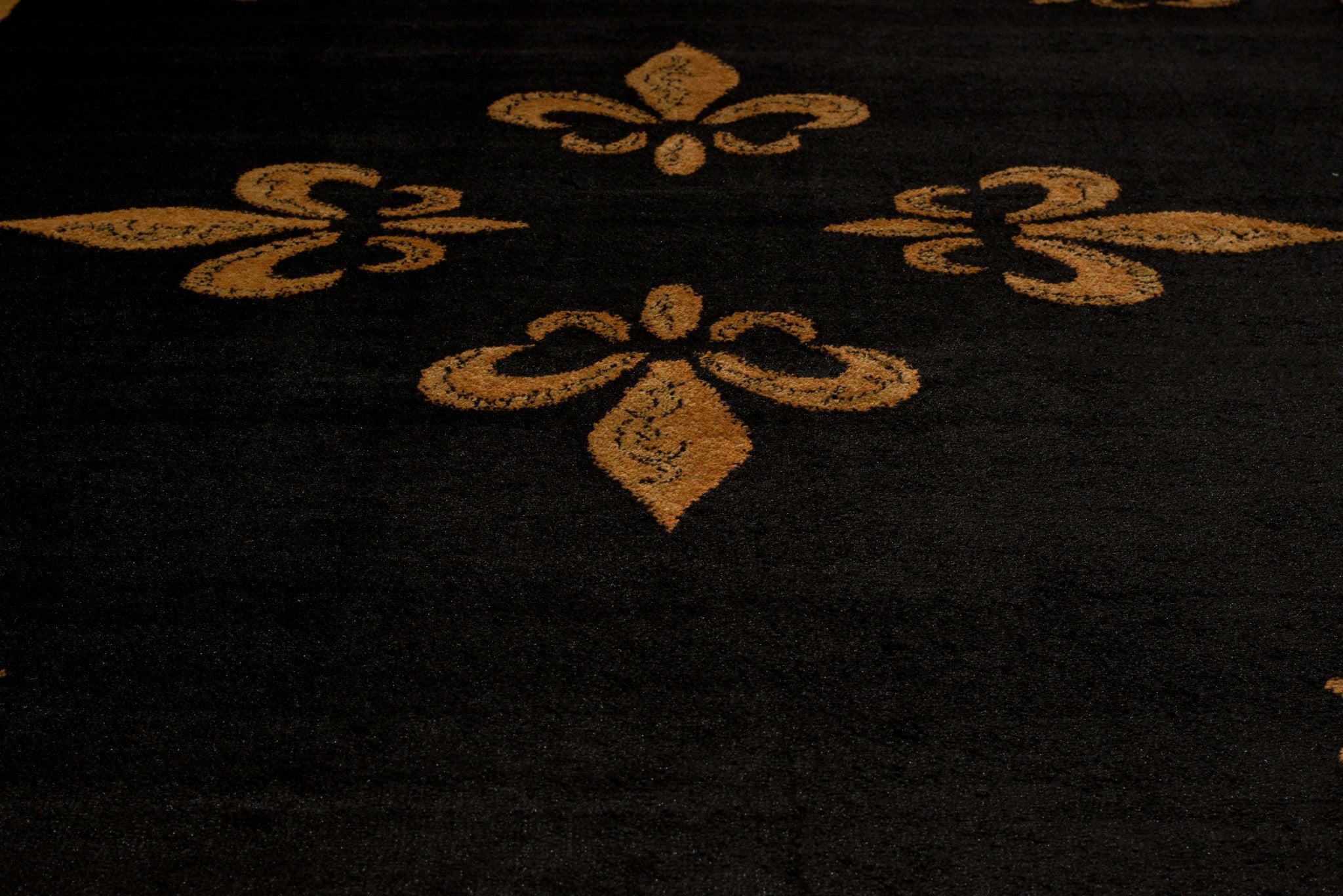 63" x 86" Black Polypropylene Area Rug