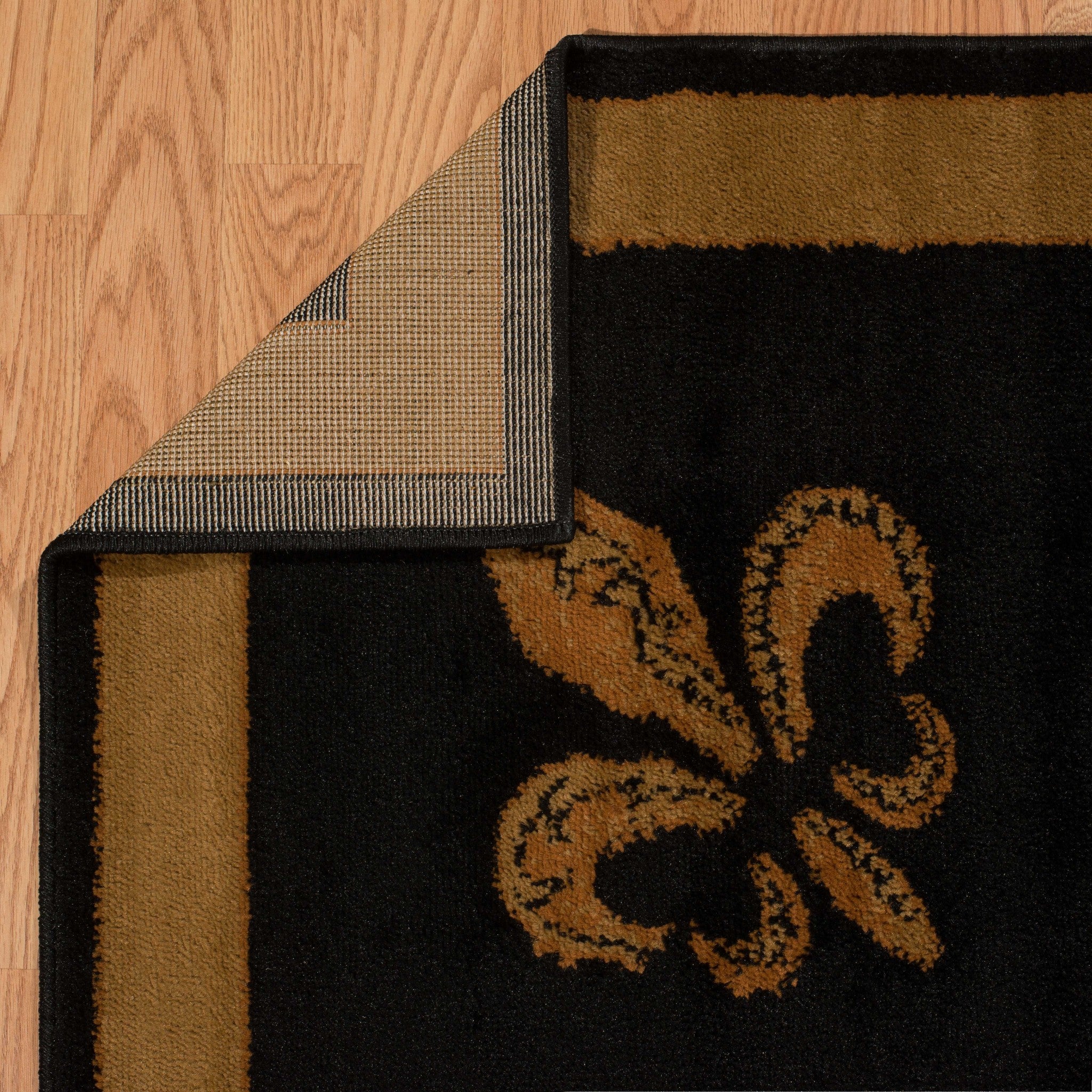 94" x 126" Black Polypropylene Oversize Rug