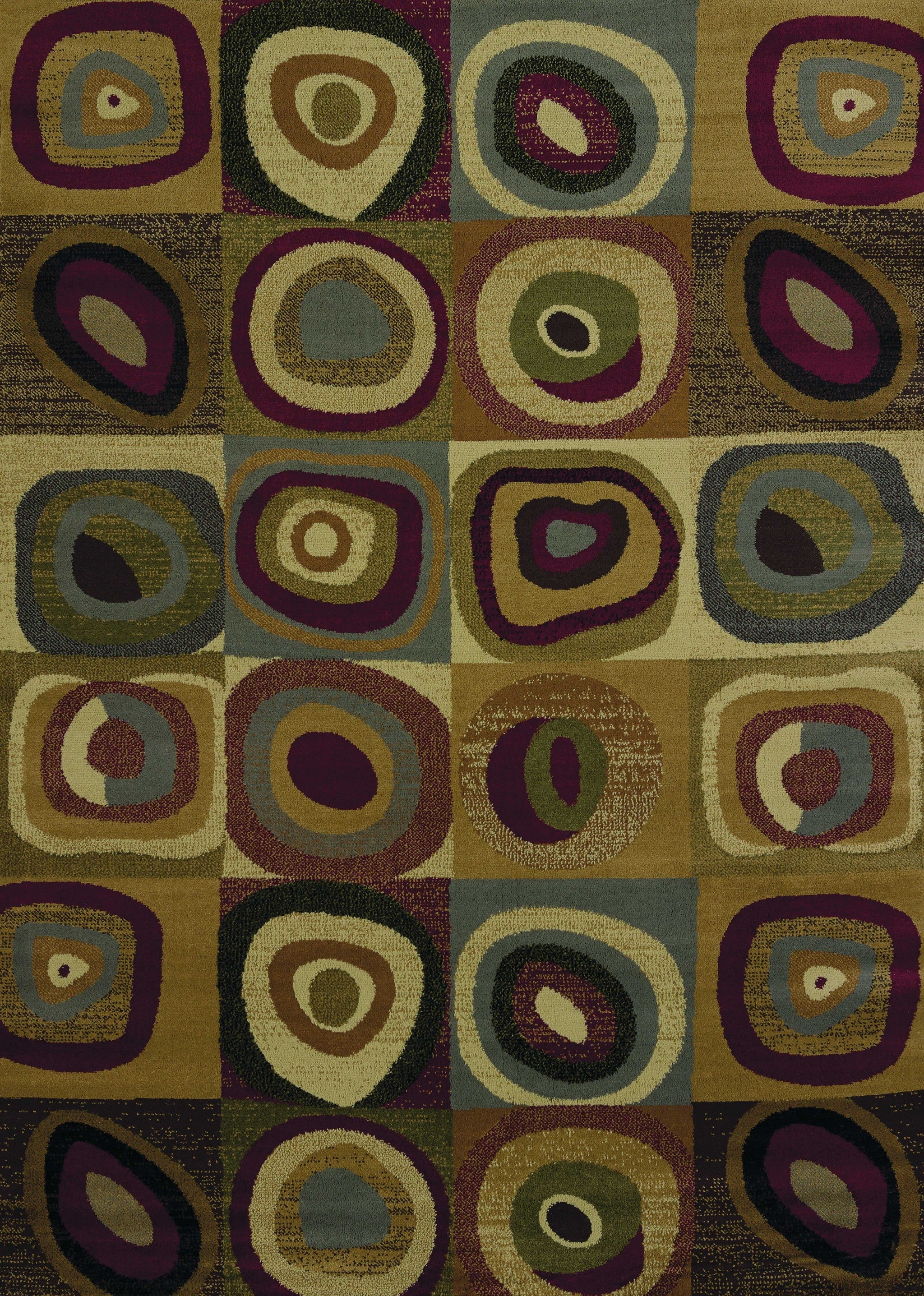 22" x 26" Multicolor Polypropylene Accent Ru