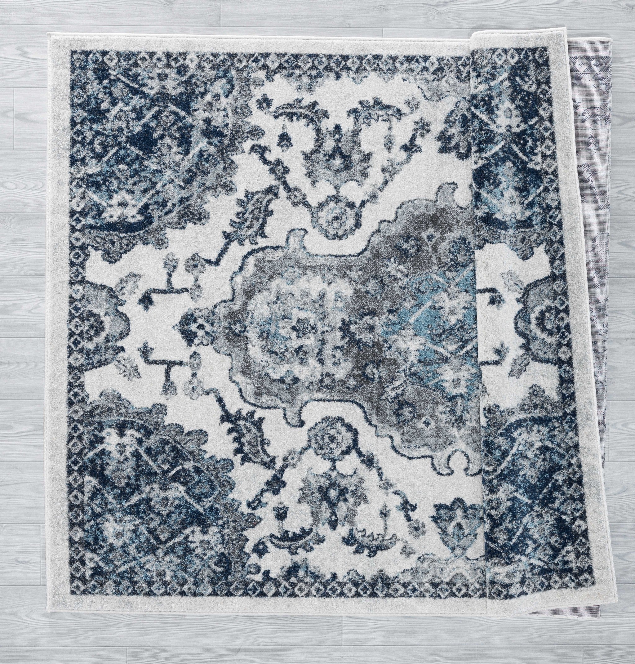 94" x 94" Ivory Olefin Round Rug