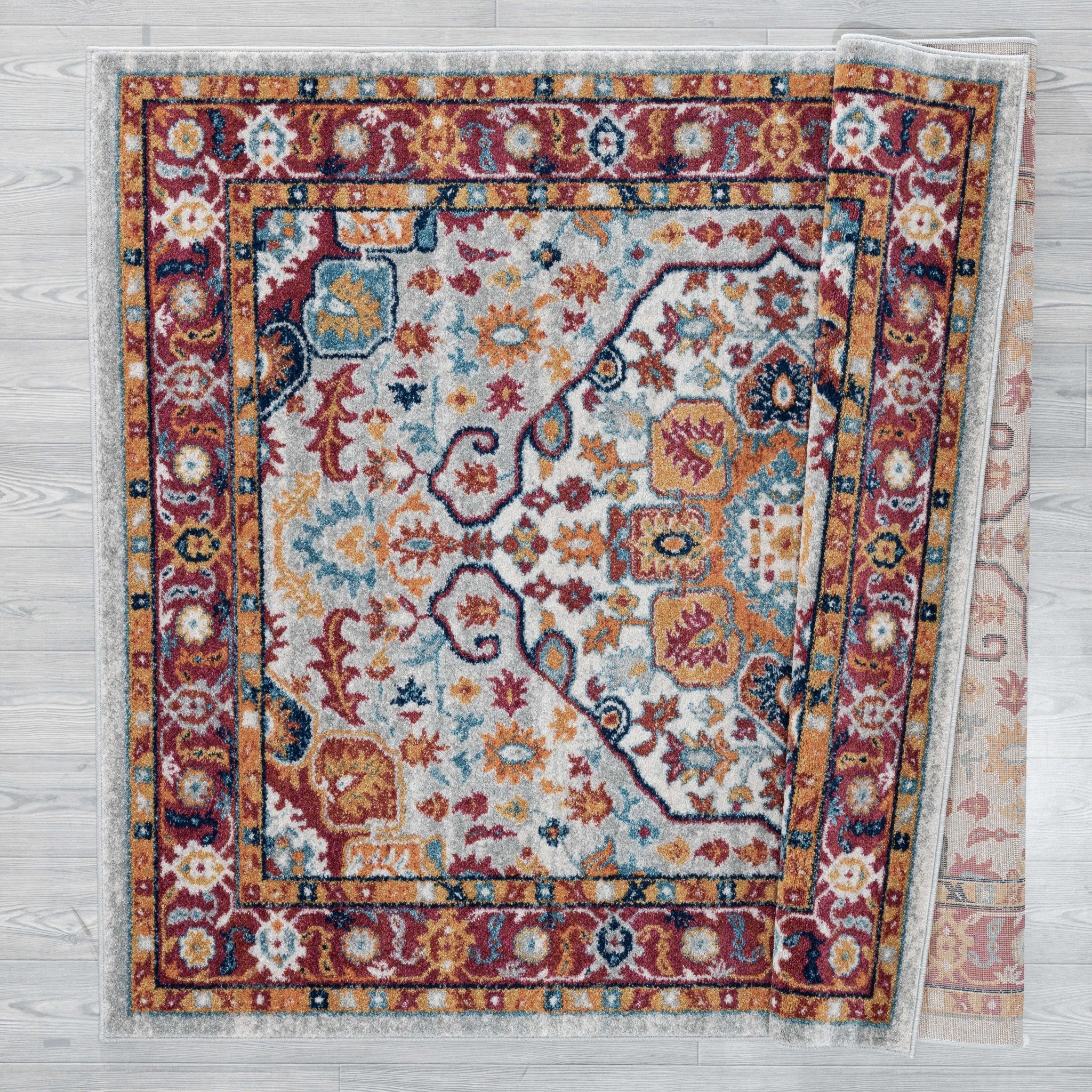 94" x 94" Multicolor Olefin Round Rug
