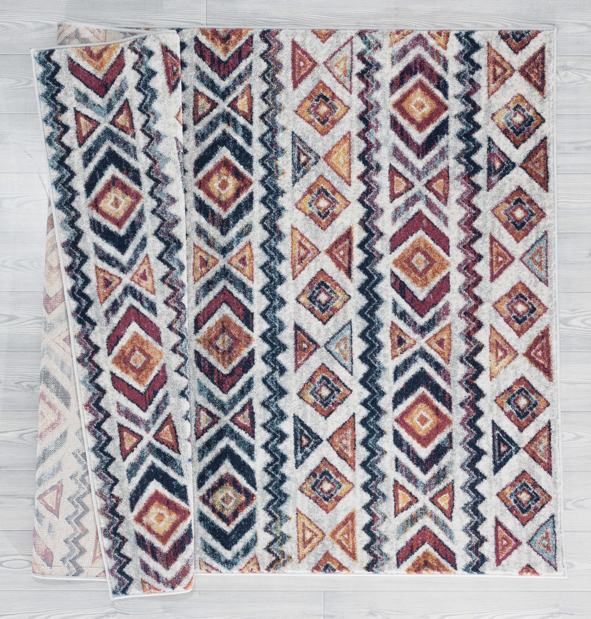 94" x 94" Multicolor Olefin Round Rug