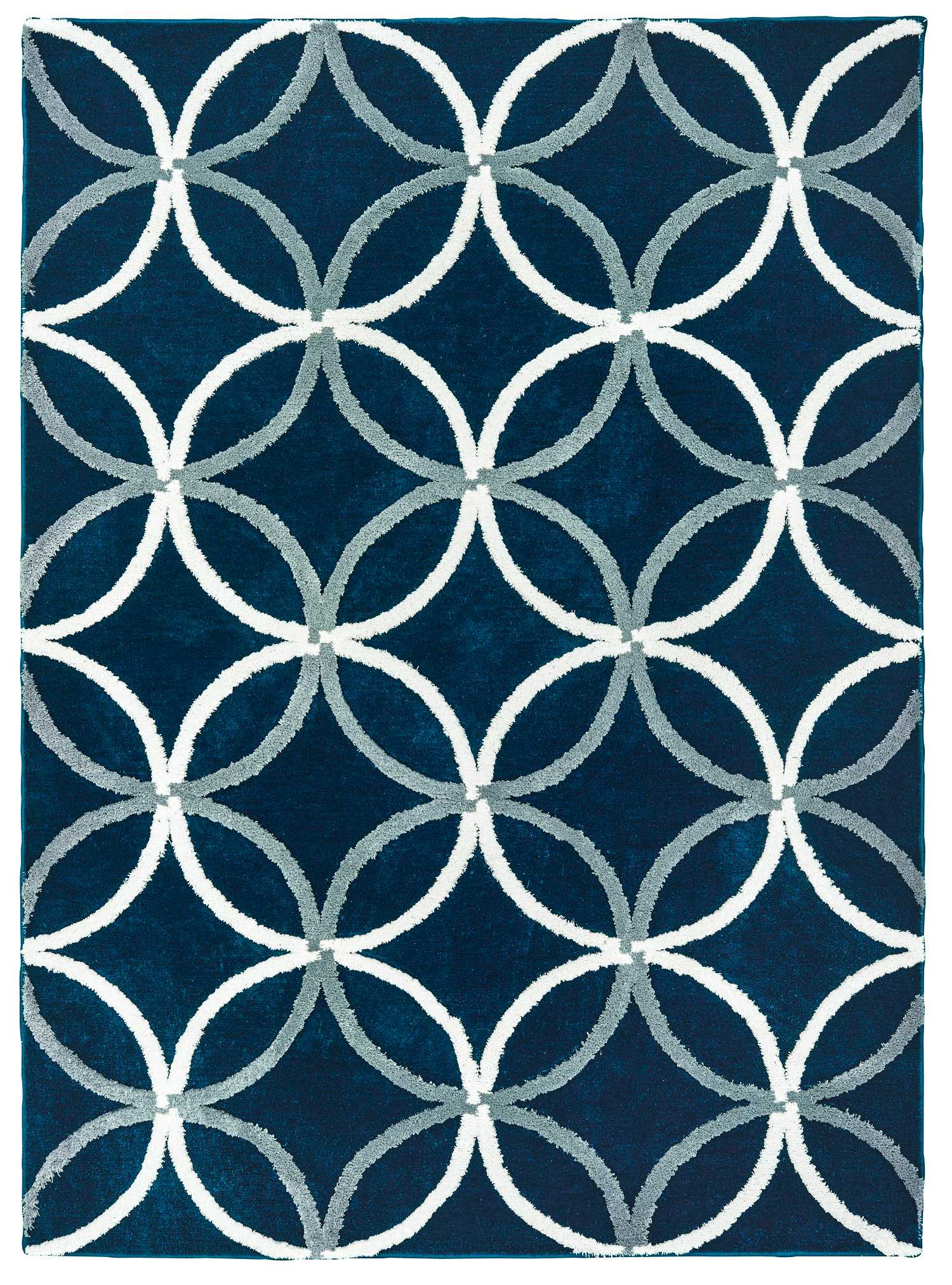 94" x 126" Denim Blue Microfiber Oversize Rug