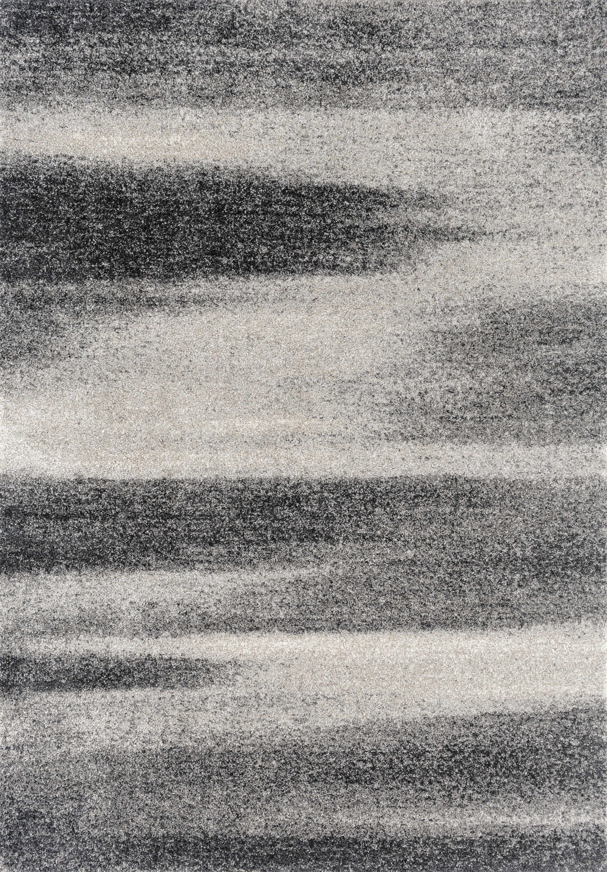 22" x 36" Grey Polypropylene Accent Rug