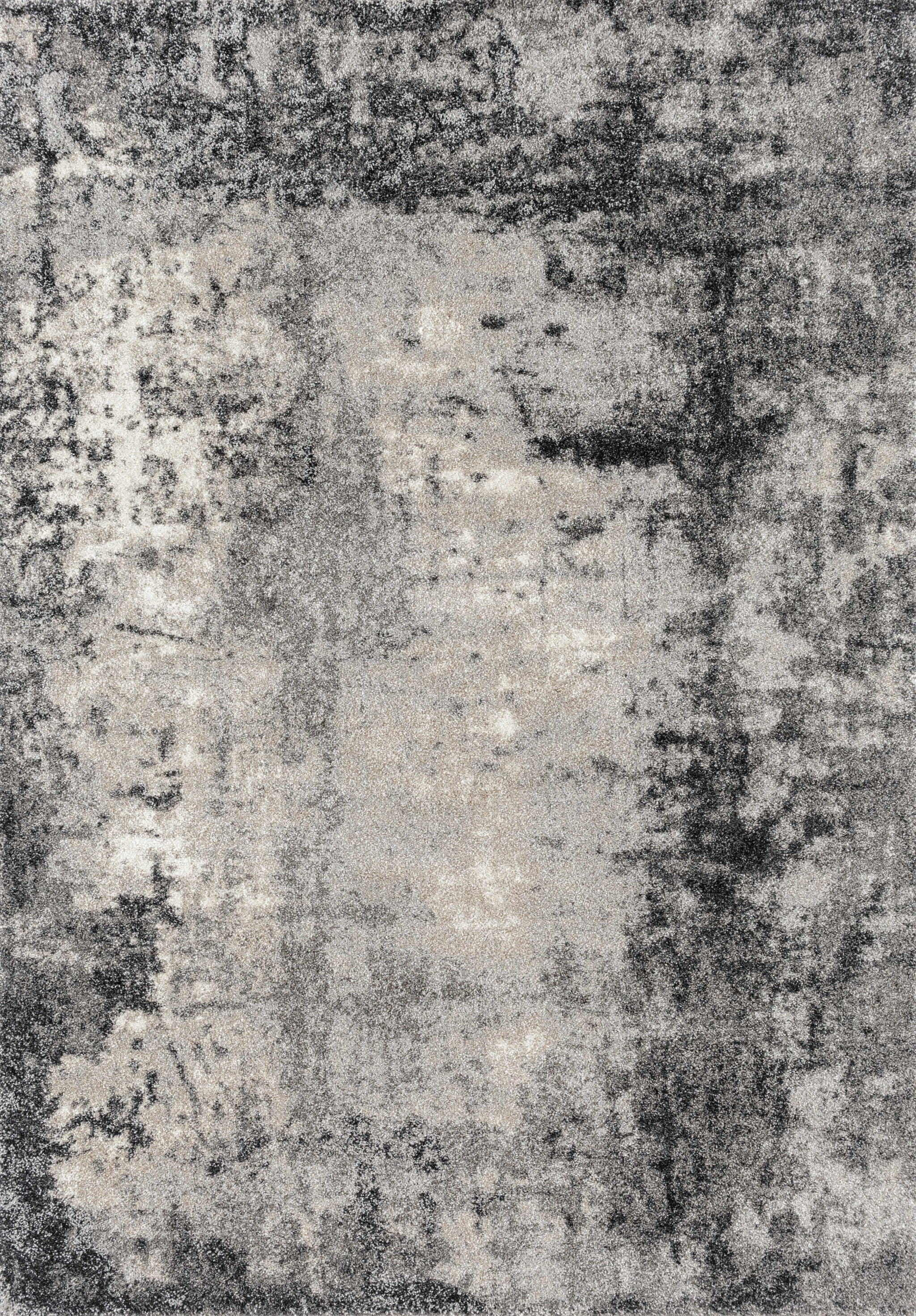 22" x 36" Grey Polypropylene Accent Rug