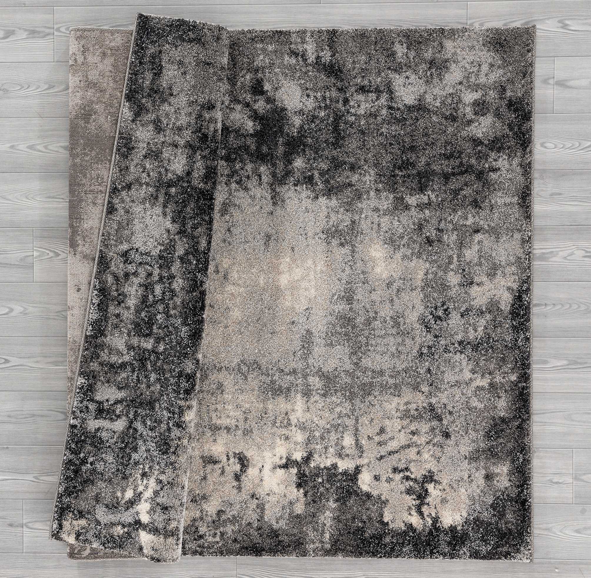 22" x 36" Grey Polypropylene Accent Rug