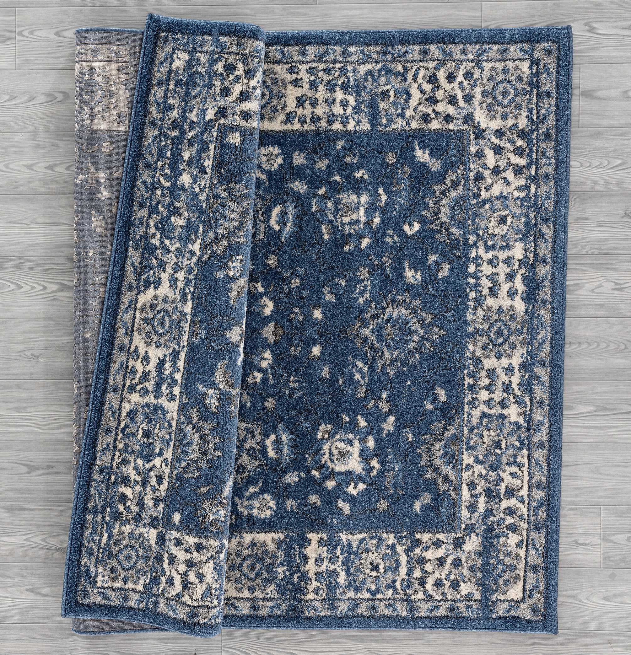 94" x 126" Midnight Blue Polypropylene Oversize Rug