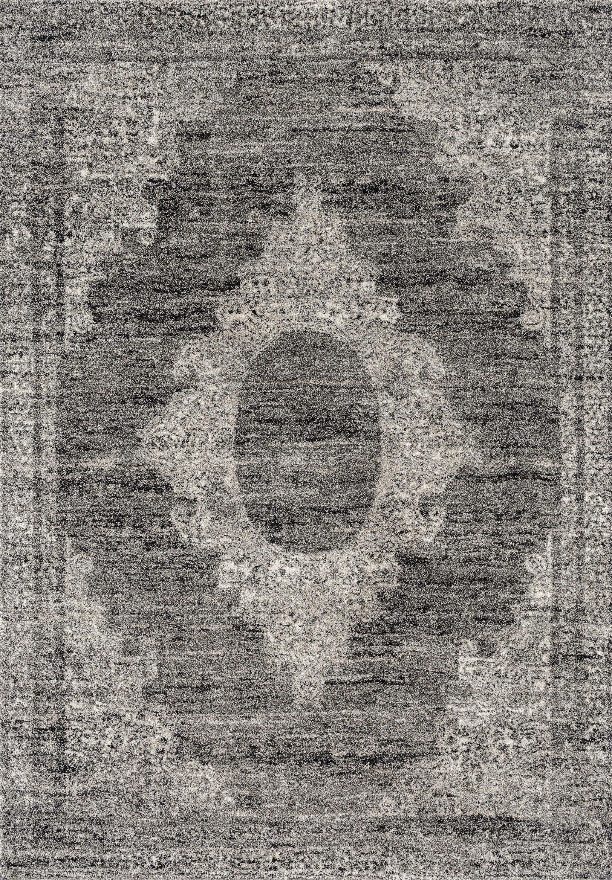 94" x 126" Grey Polypropylene Oversize Rug