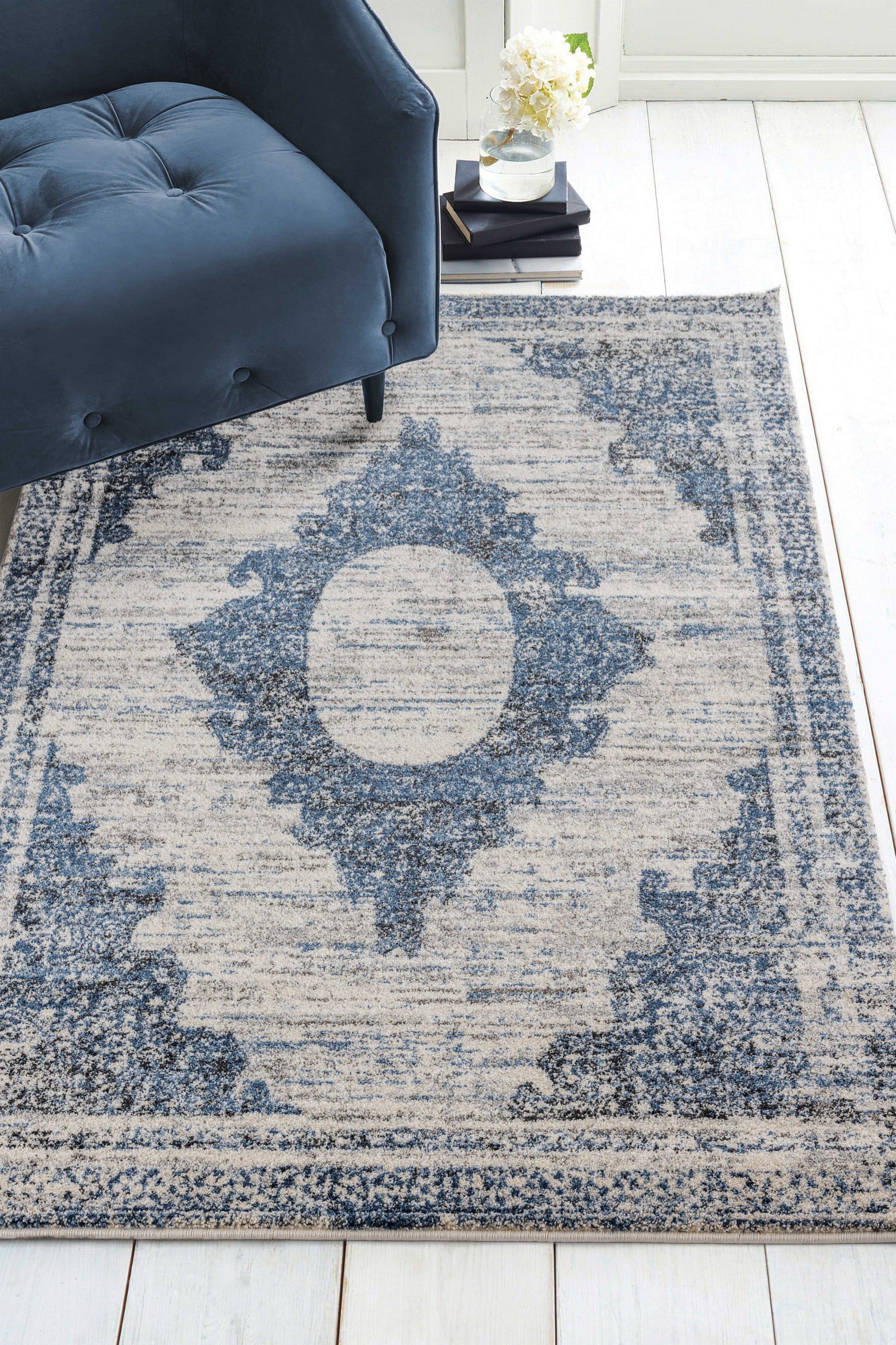 22" x 36" Cream Polypropylene Accent Rug