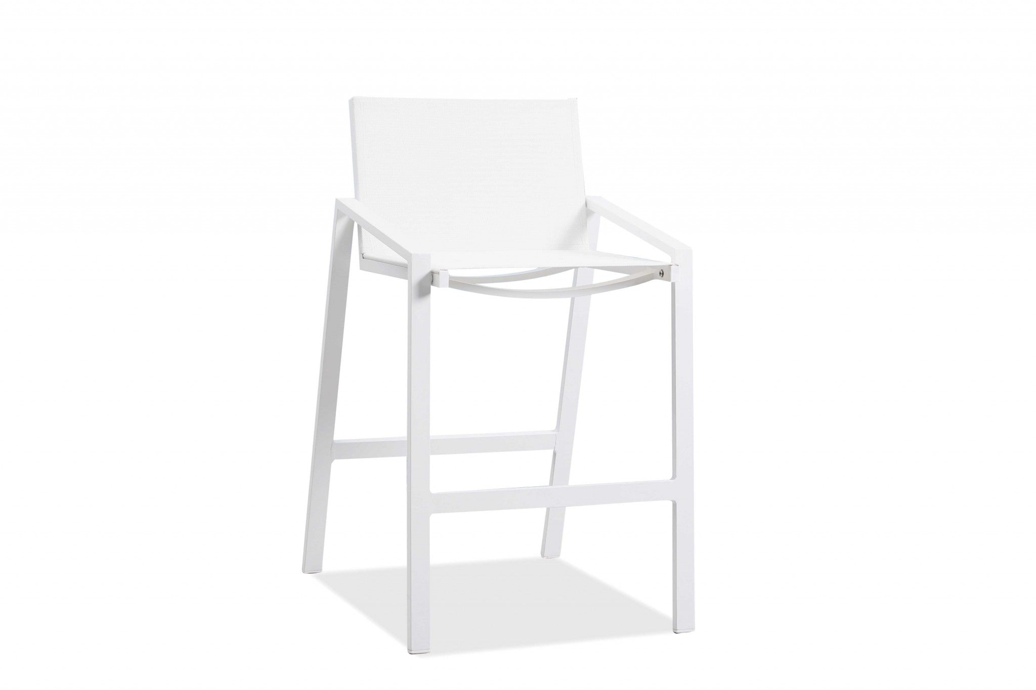 22" X 26" X 39" White Stainless Steel Bar Stool