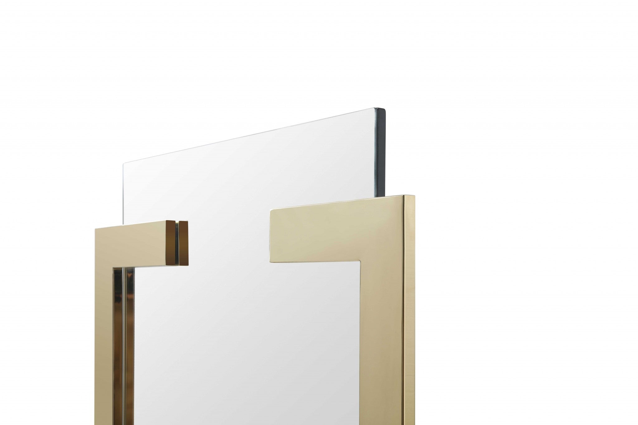 35" X 35" X 2" Polished Gold Stainless Steel Mirror
