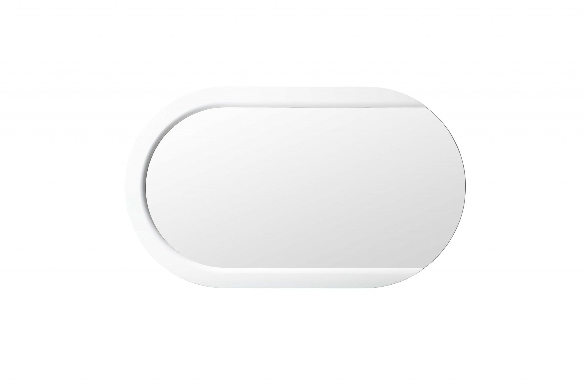 53" X 31" X 2" White Stainless Steel Mirror