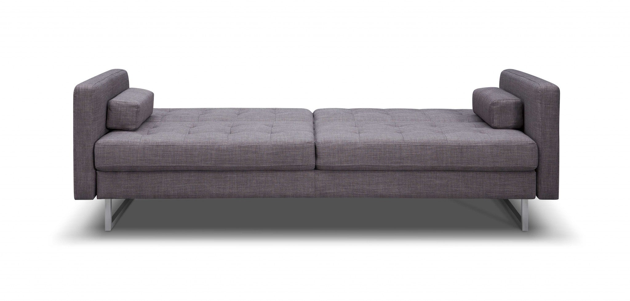 80" X 45" X 13" Gray Stainless Steel Sofa Bed