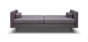 80" X 45" X 13" Gray Stainless Steel Sofa Bed