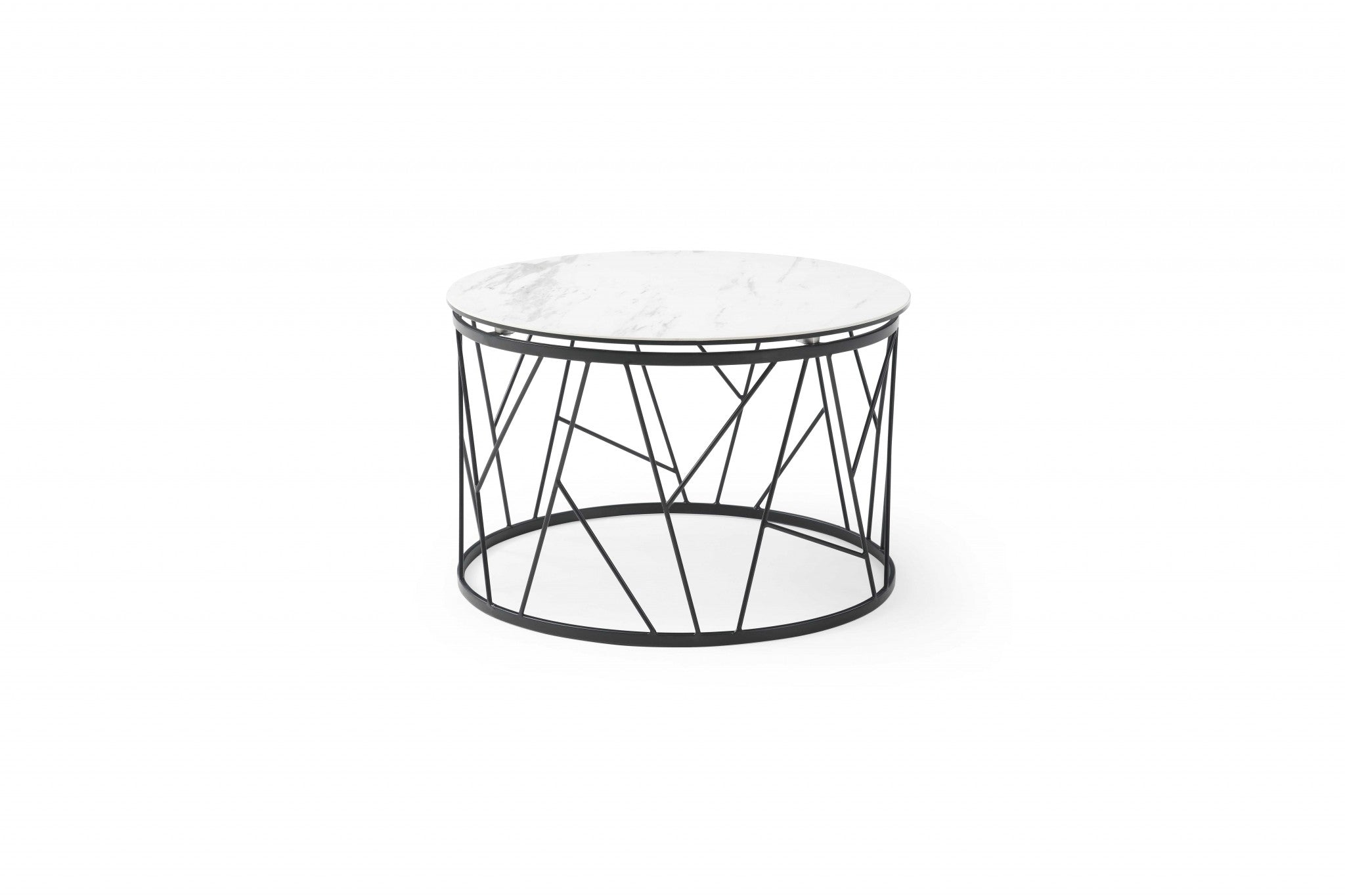 39" X 39" X 16" Black Iron Coffee Table