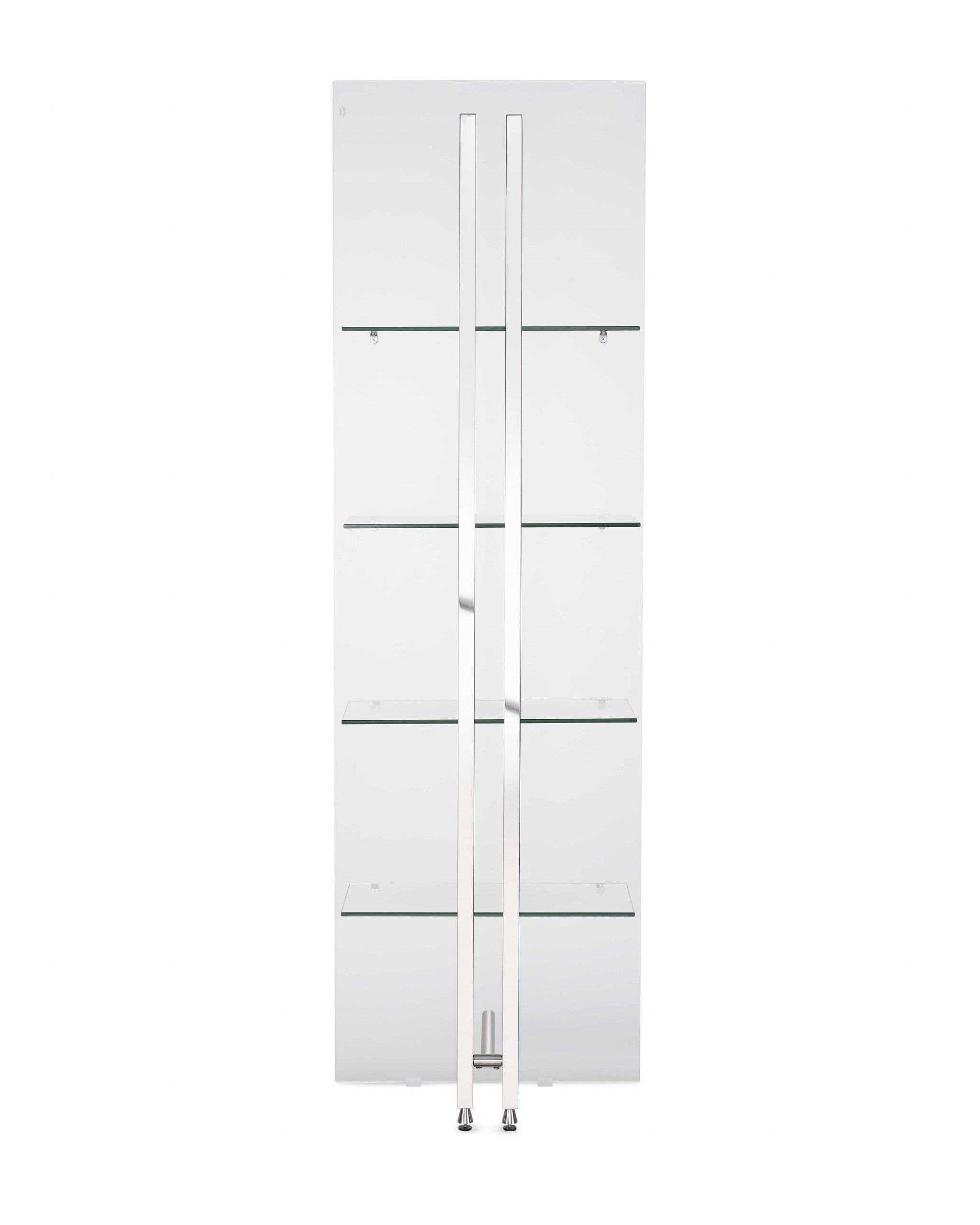 24" X 13" X 77" Back Glass Bookshelf