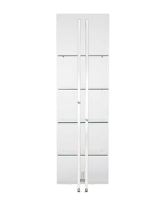 24" X 13" X 77" Back Glass Bookshelf