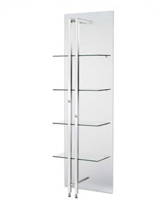 24" X 13" X 77" Back Glass Bookshelf