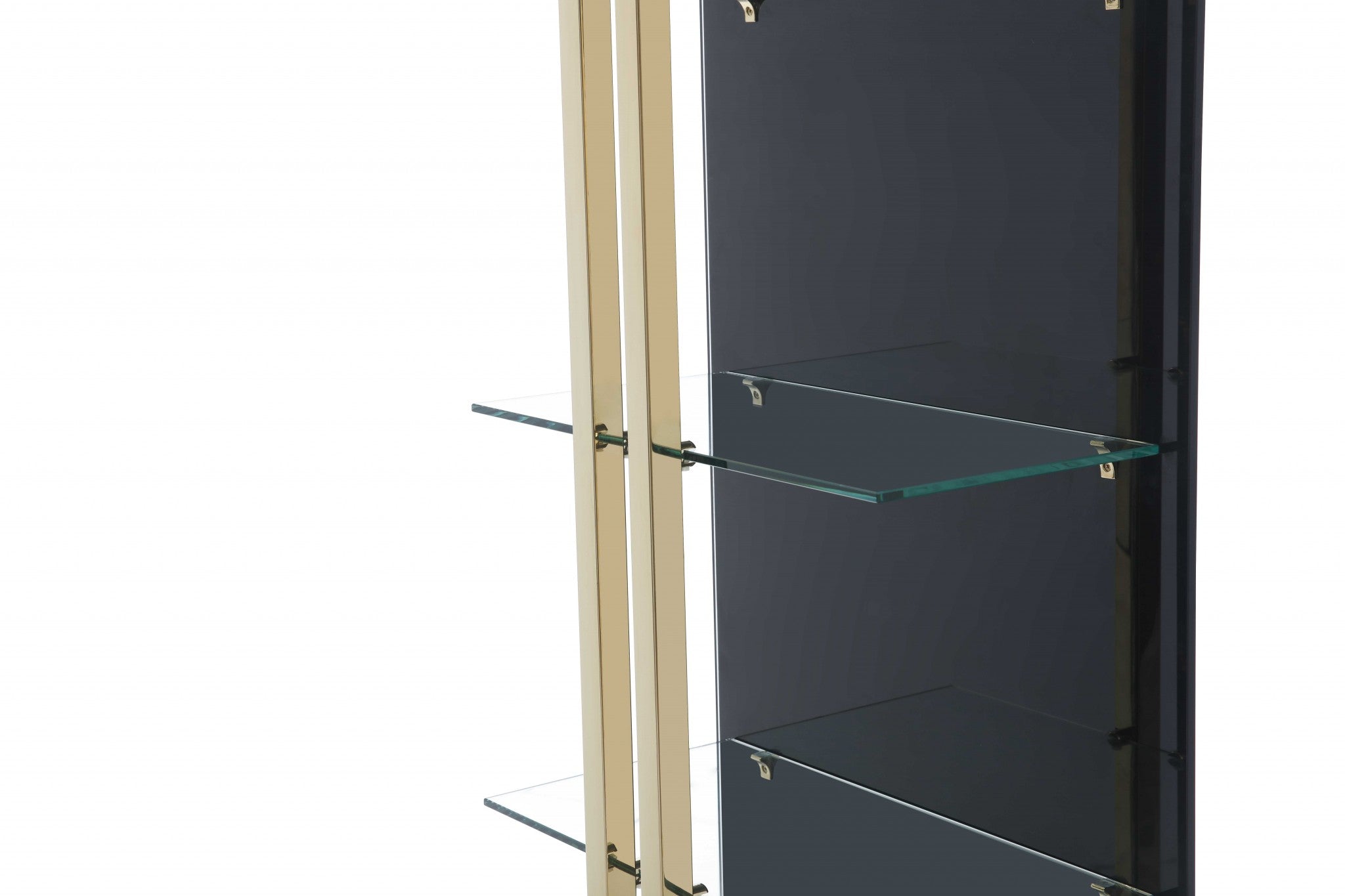 24" X 13" X 77" Back Glass Bookshelf