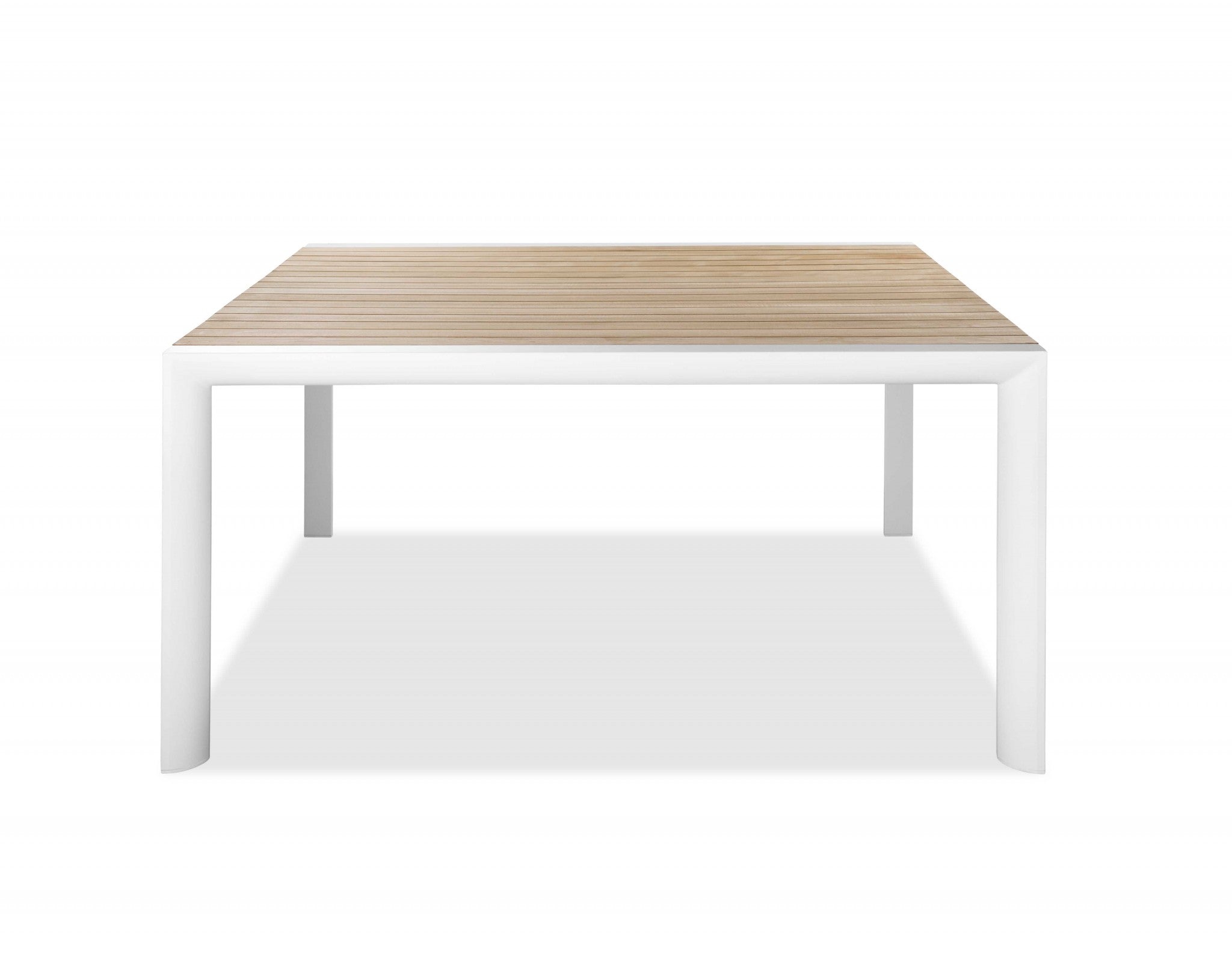 60" X 60" X 30" White Aluminum Dining Table