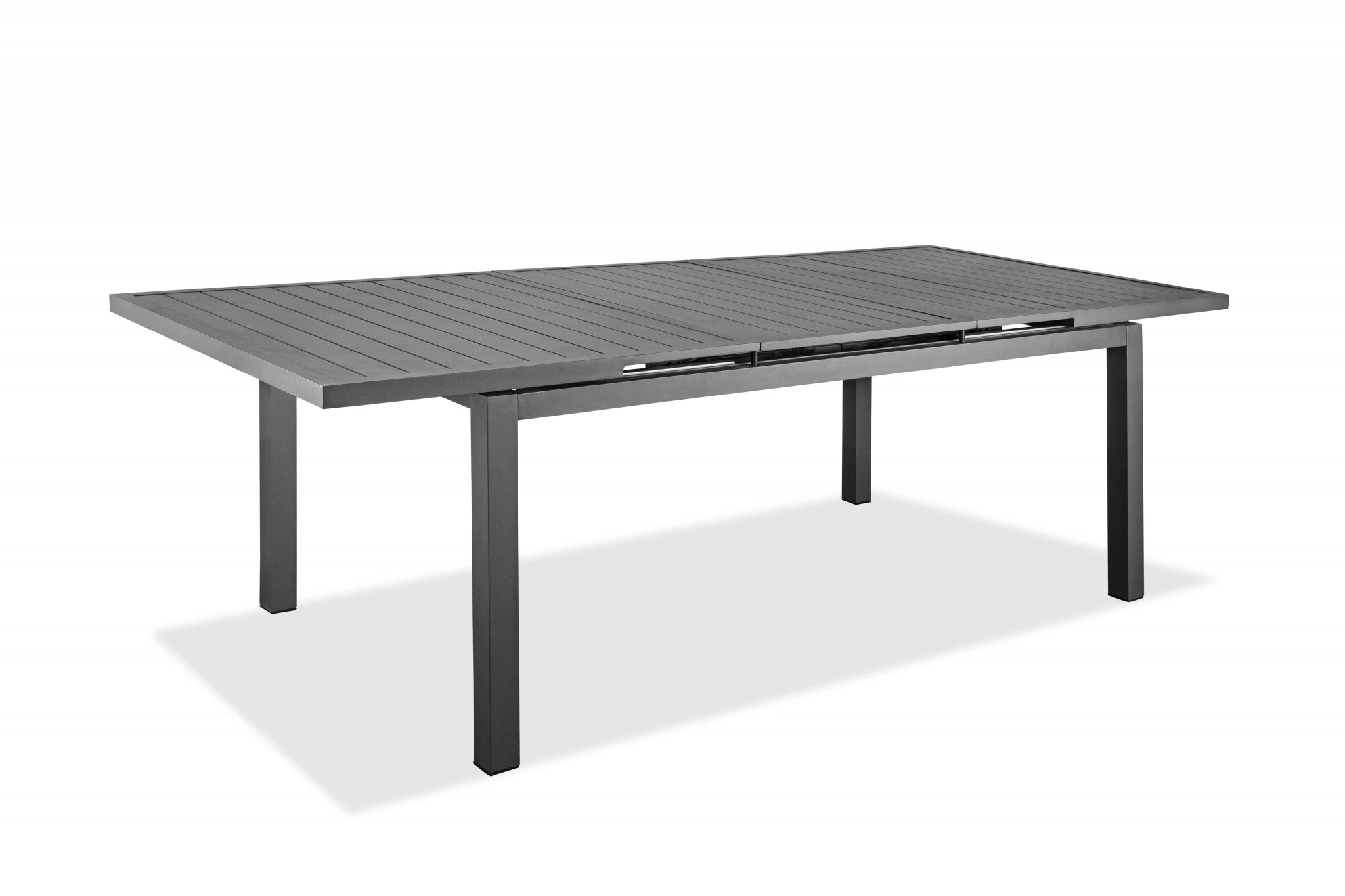 71" X 43" X 30" Gray Aluminum Dining Table