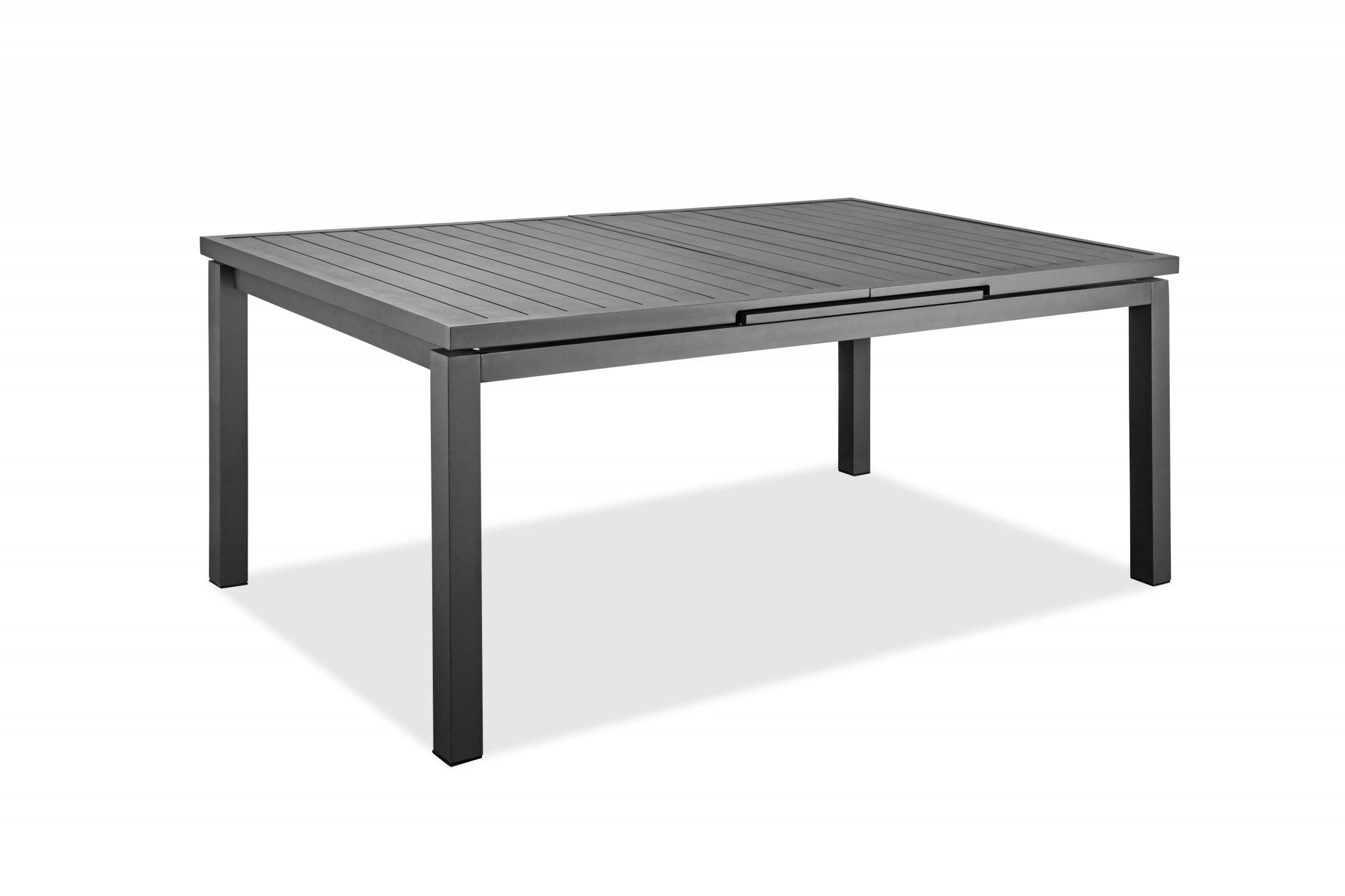 71" X 43" X 30" Gray Aluminum Dining Table