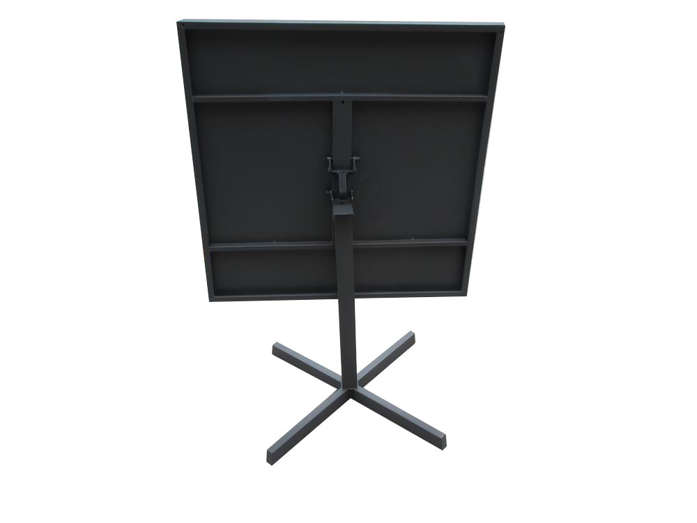 32" X 32" X 29" Grey Steel Dining Table