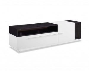 67" X 17" X 18.5" White Veneer TV Unit