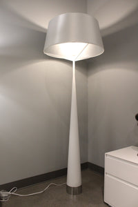 24" X 24" X 67" White Carbon Floor Lamp