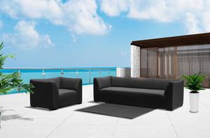 51" X 33" X 27" Dark Charcoal Fabric Love Seat